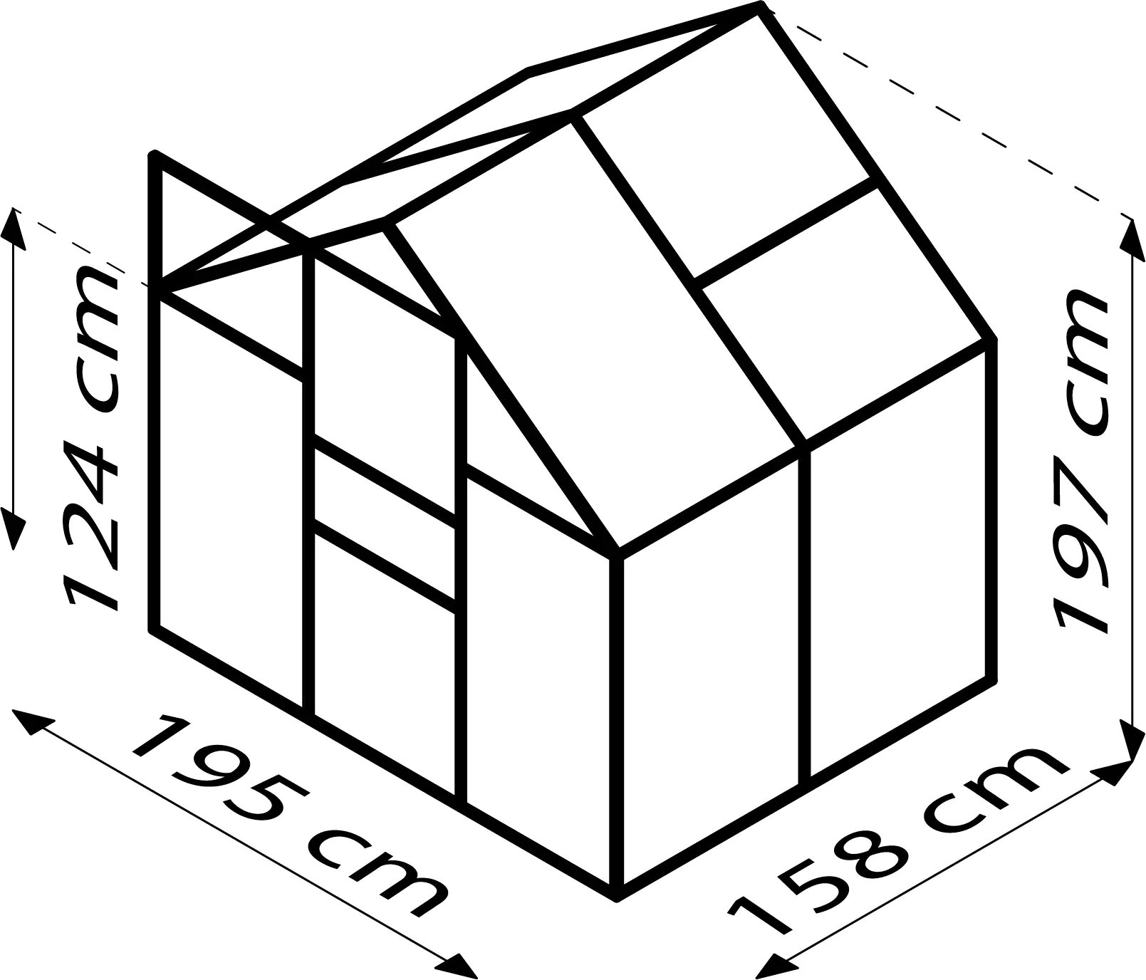 Vitavia Gewächshaus Calypso 3000 192 x 154 cm 6 mm Hohlkammerplatten