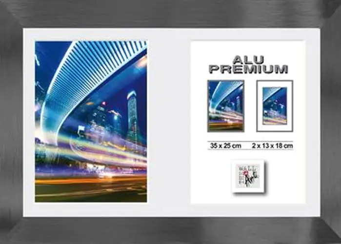 Aluminiumrahmen Quattro schwarz, 25 x 35 cm