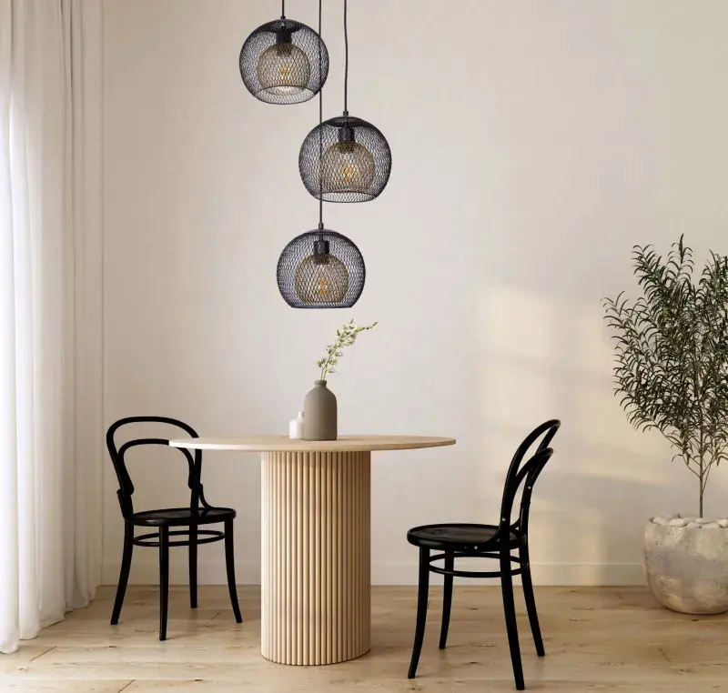 Globo Hängeleuchte Selina 44 x 150 cm Ø x H schwarz