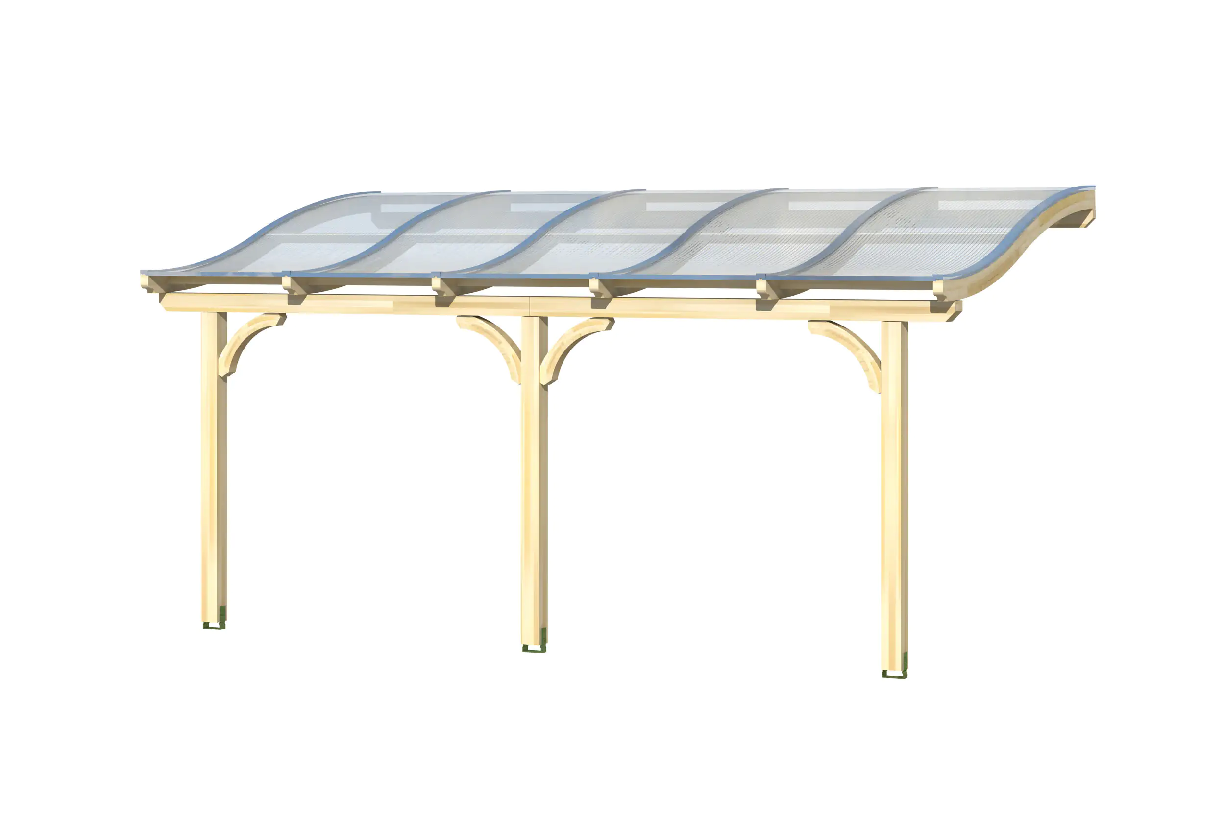 SKAN HOLZ Terrassenüberdachung Venezia 541 x 339 cm lasiert in Schiefergrau