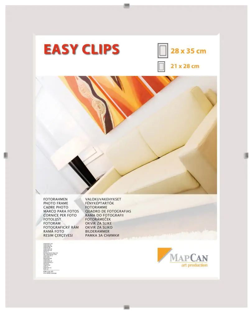 Cliprahmen Easyclips Normalglas 28 x 35 cm