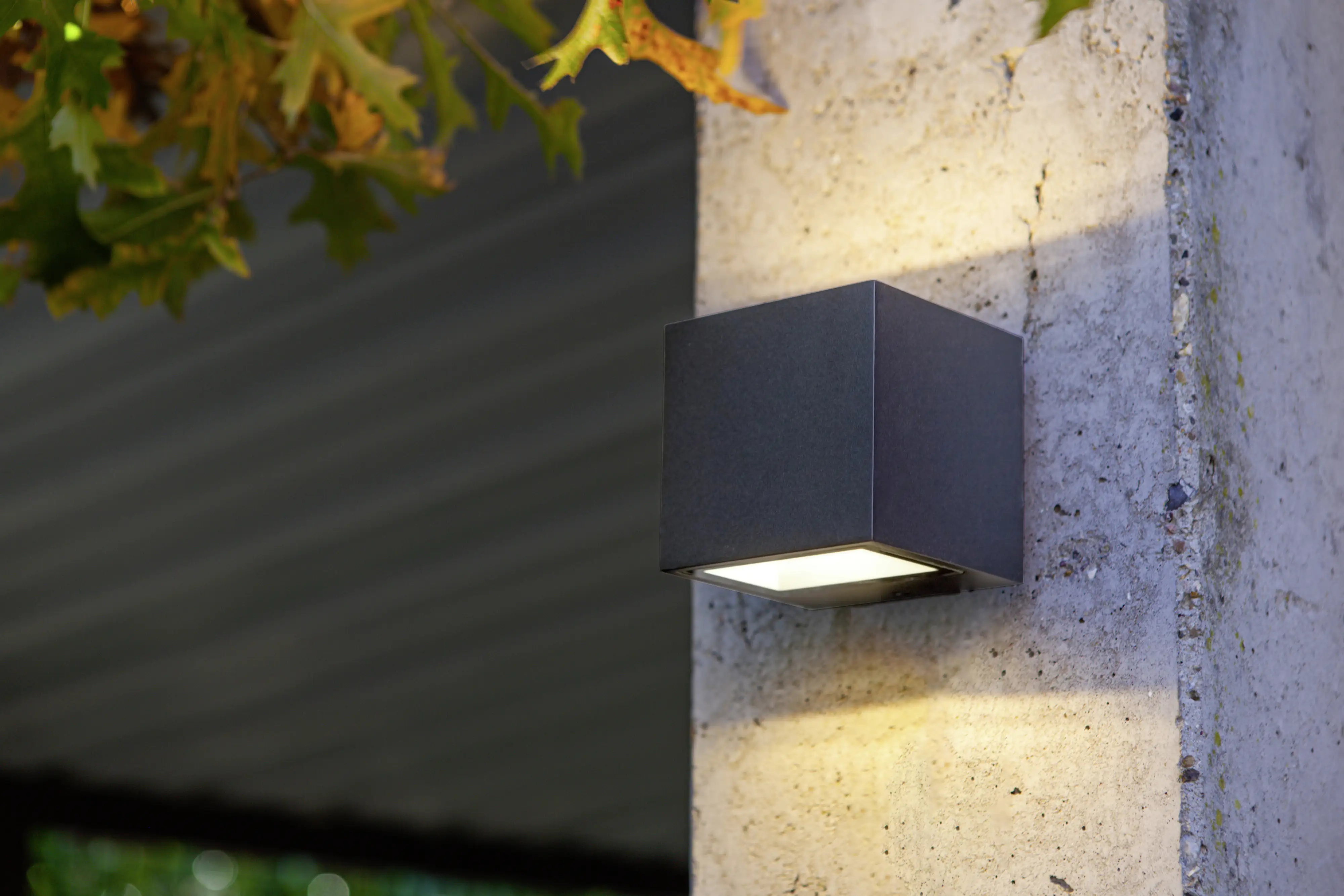 Lutec LED Außenwandleuchte Gemini anthrazit Up- & Downlight