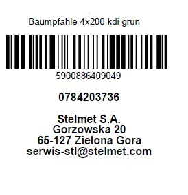 Baumpfahl 200 cm, Ø 4 cm, kesseldruckimprägniert