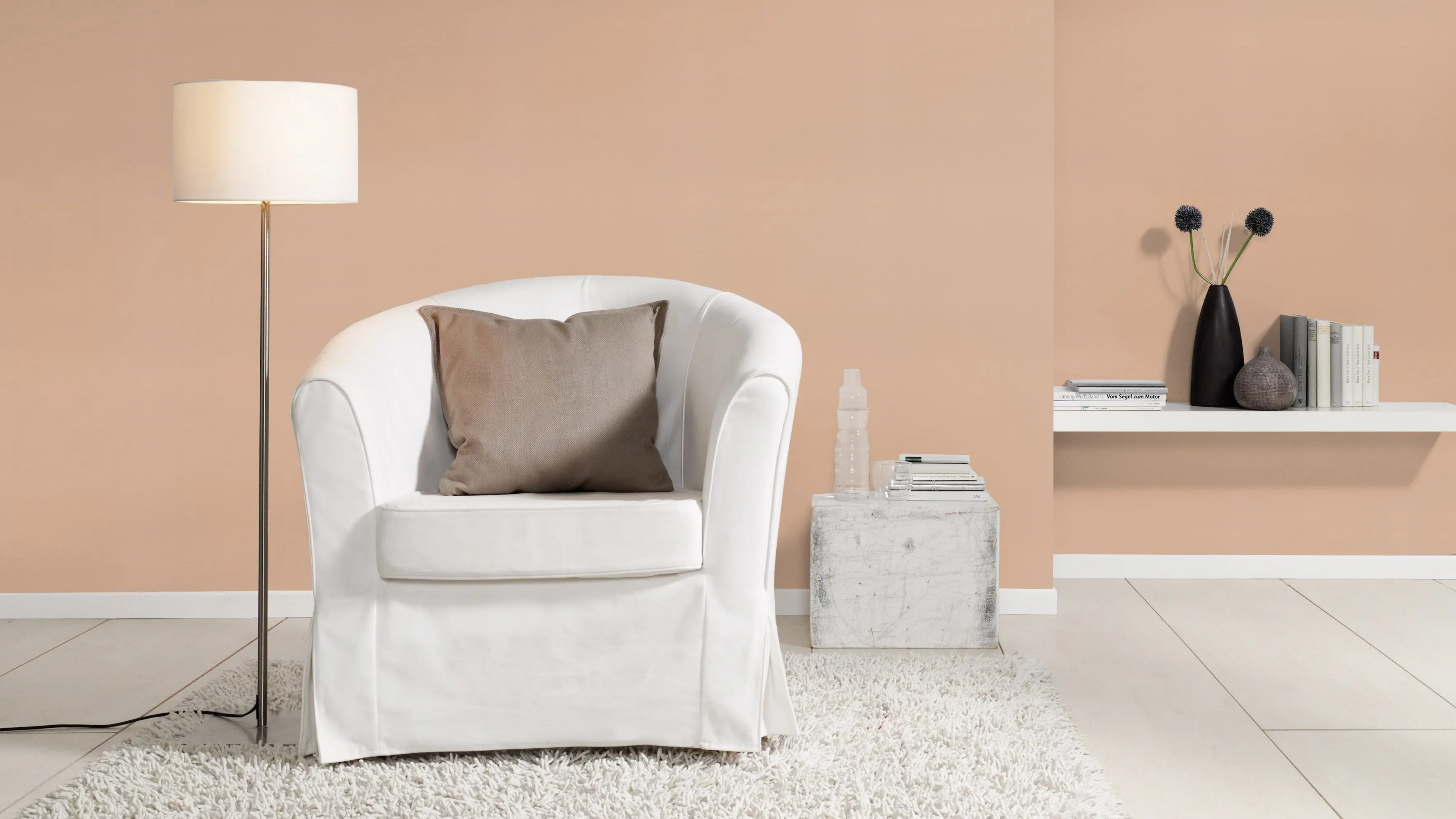 Rasch Vliestapete 687576 Tropical house uni orange, 10,05 x 053 m