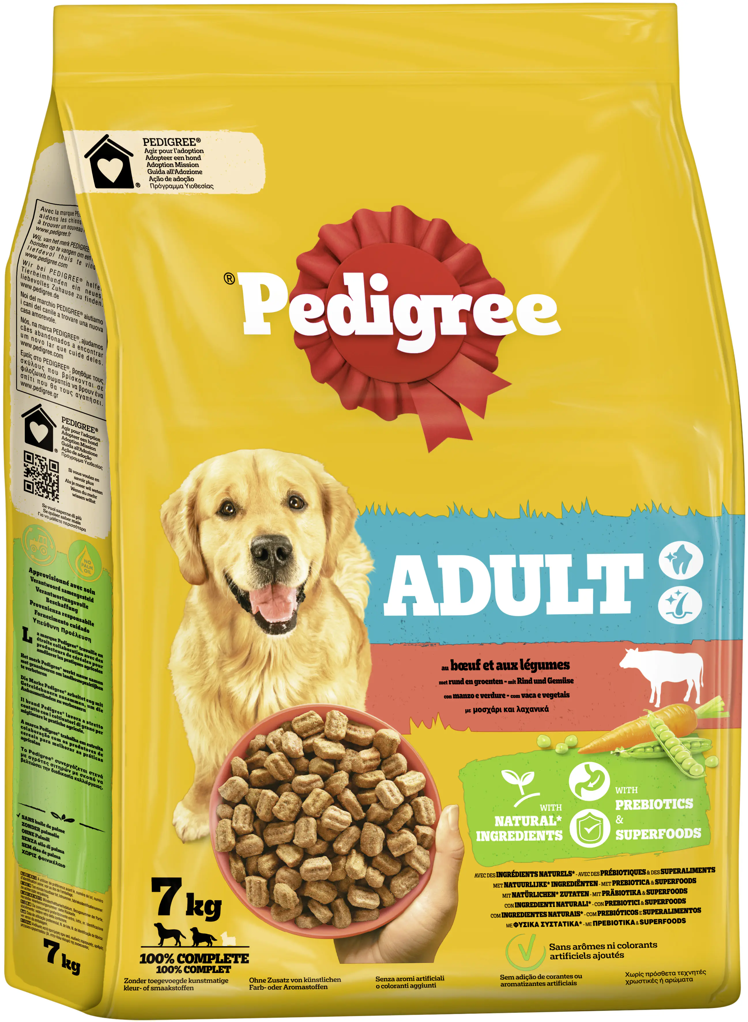 Pedigree Hundetrockenfutter Adult 7 kg Rind & Gemüse