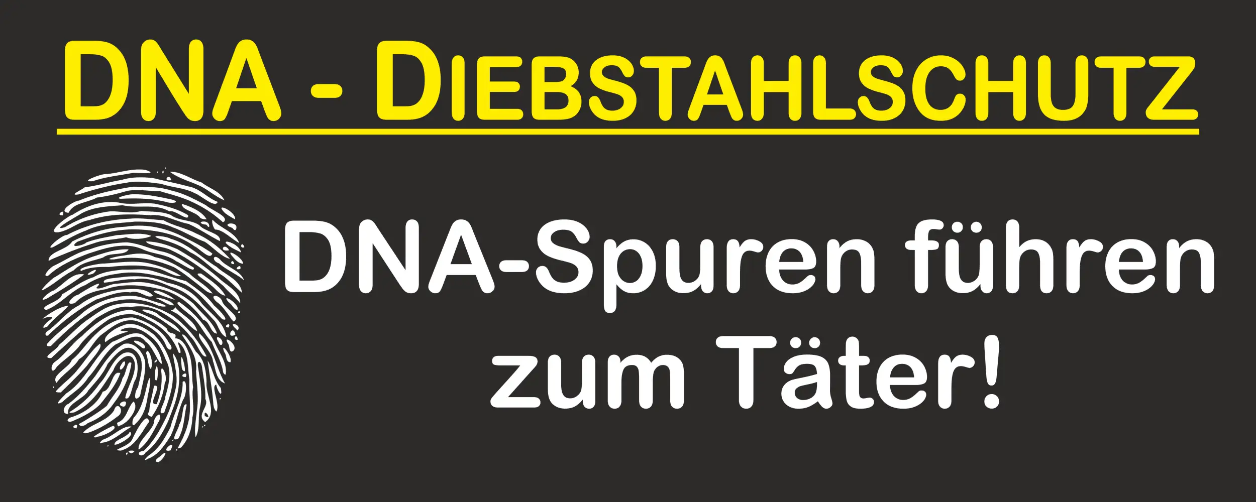 Hermann Schütz Aufkleber DNA - Diebstahlschutz 100x30mm