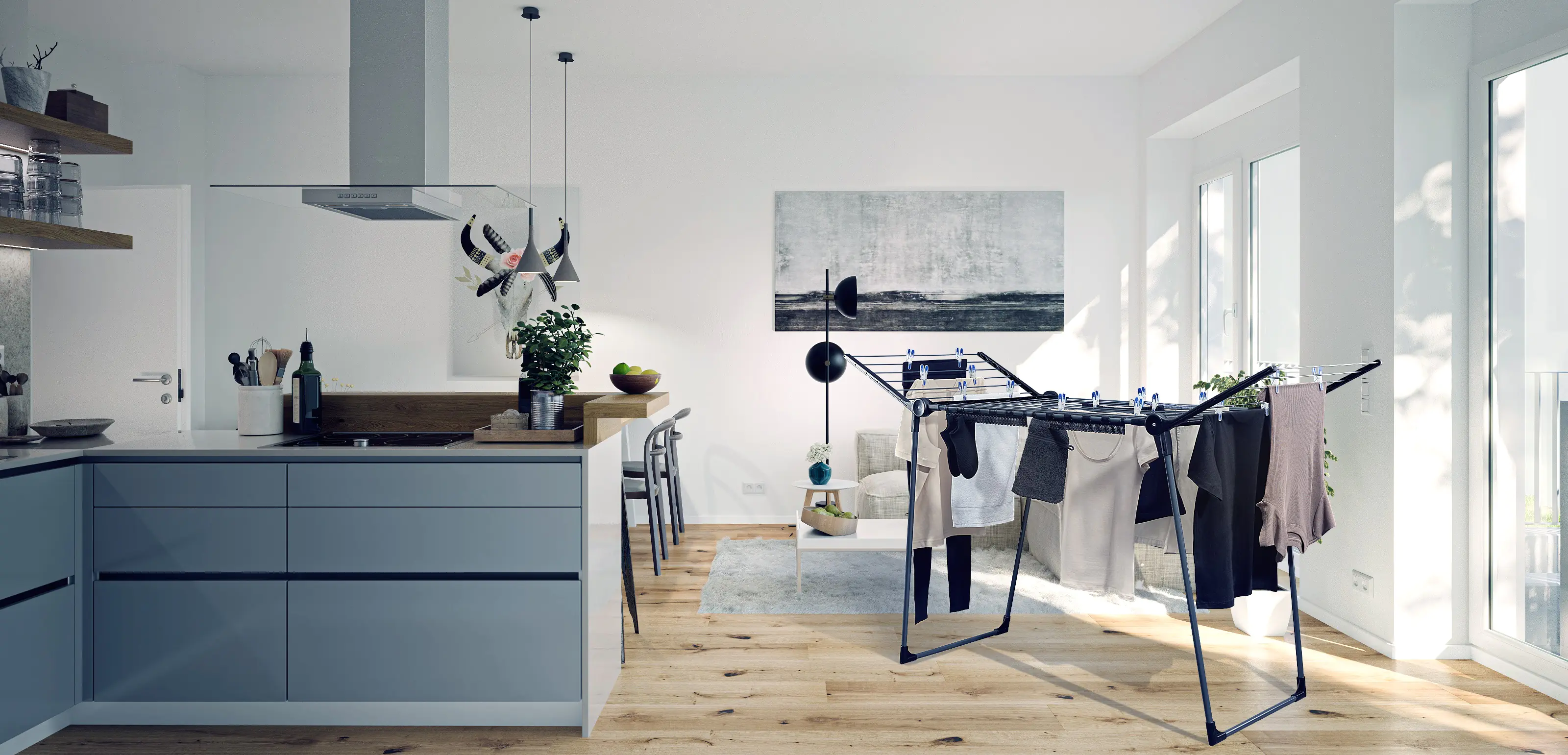 Leifheit Wäscheständer Pegasus 180 Solid Black