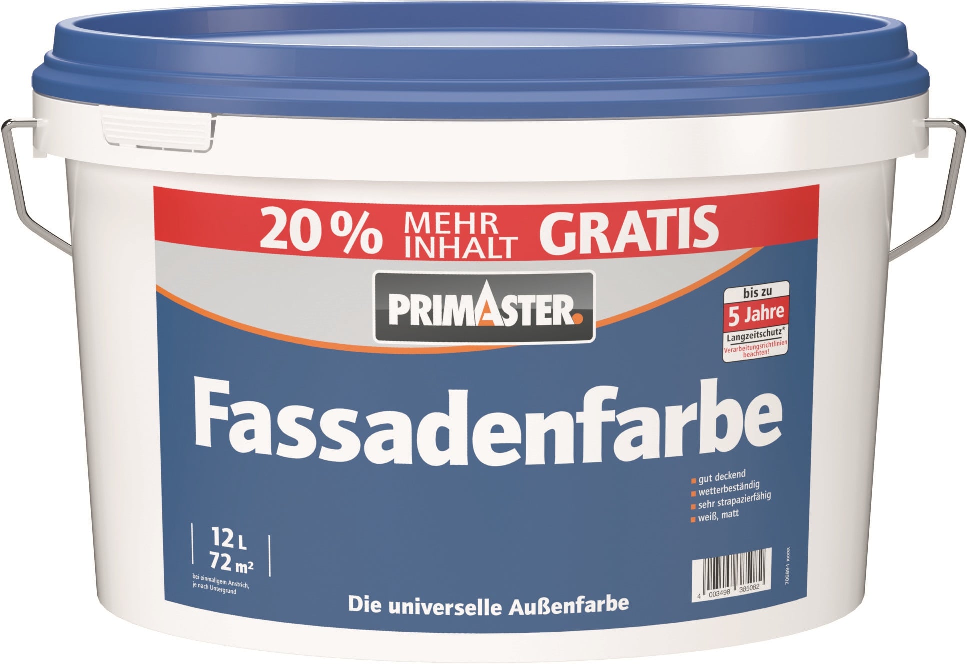 Primaster Fassadenfarbe 12 L weiß matt