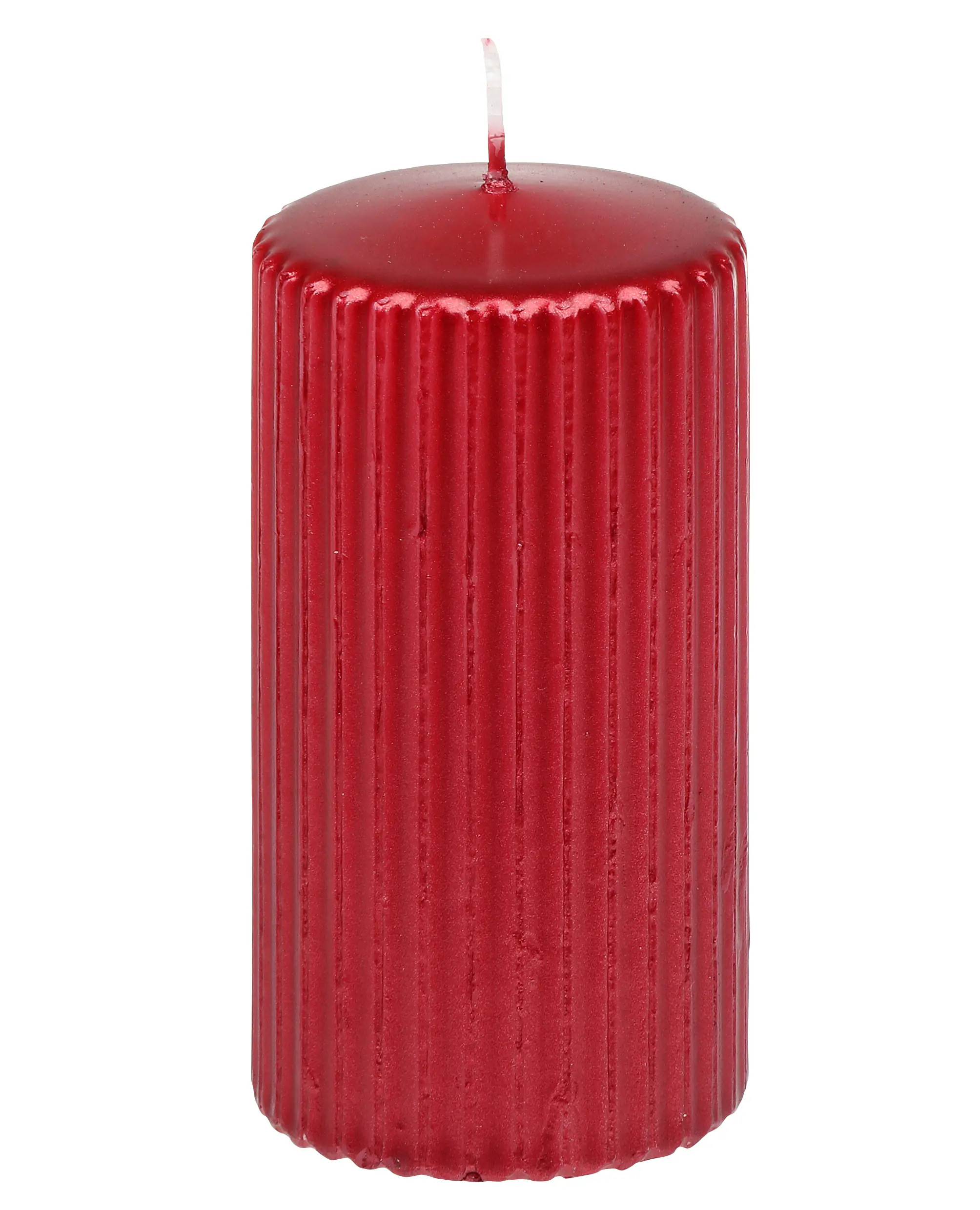 Stumpenkerze Edelglanz Ø 5,7 x 11 cm rubin