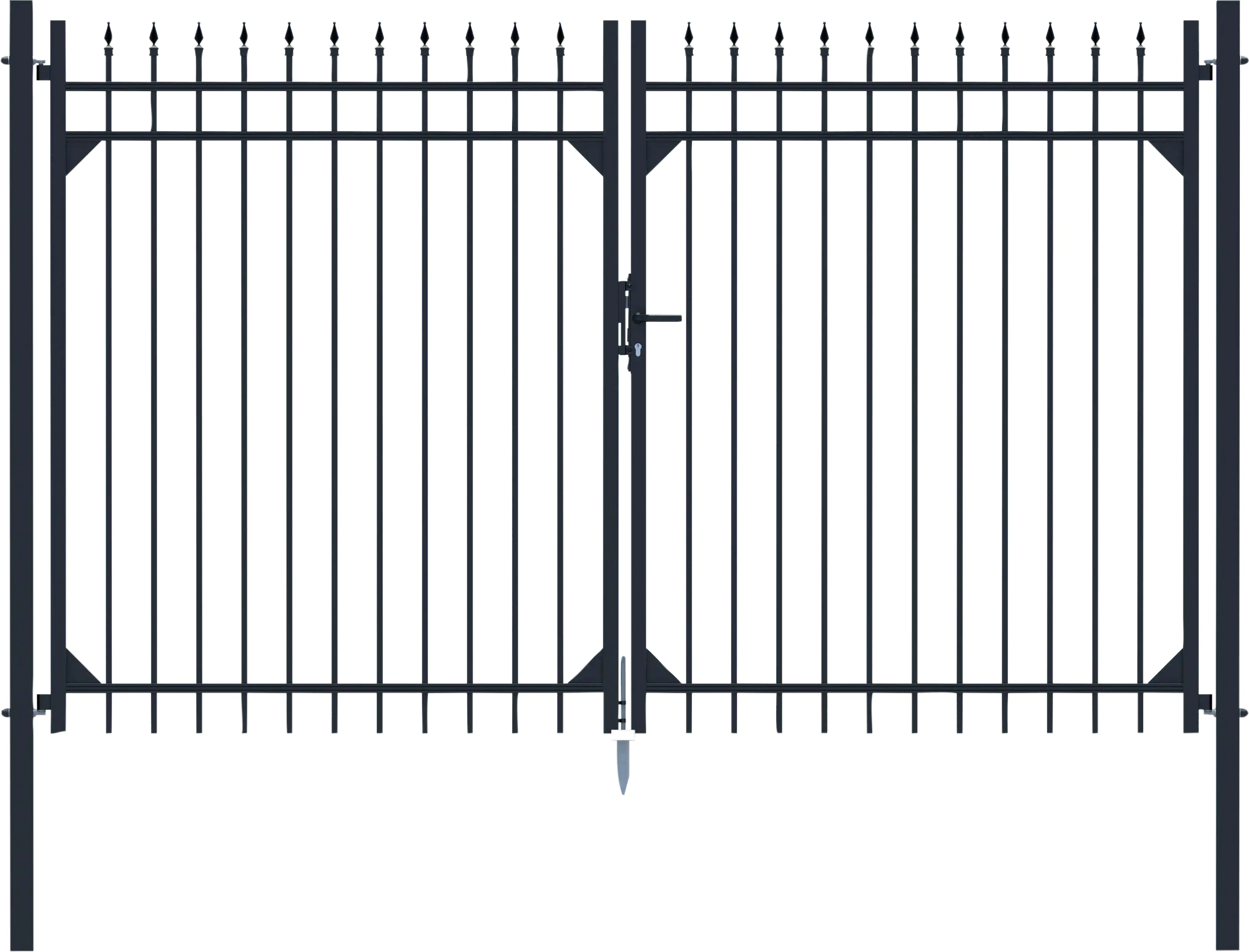 Alberts Doppeltor Columbus 301 x 180 cm matt schwarz Alberts Doppeltor Columbus 301 x 180 cm matt schwarz