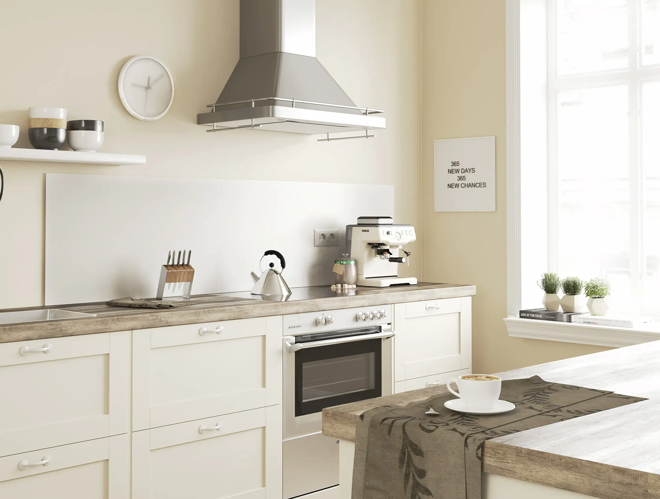 Küchenrückwand WandArt easy 120 x 58,5 cm, 3 mm, polar weiß