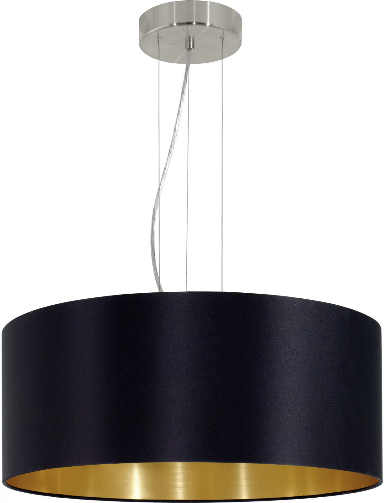 Eglo Pendelleuchte Maserlo schwarz-gold Ø 53 cm E27, max. 60 W