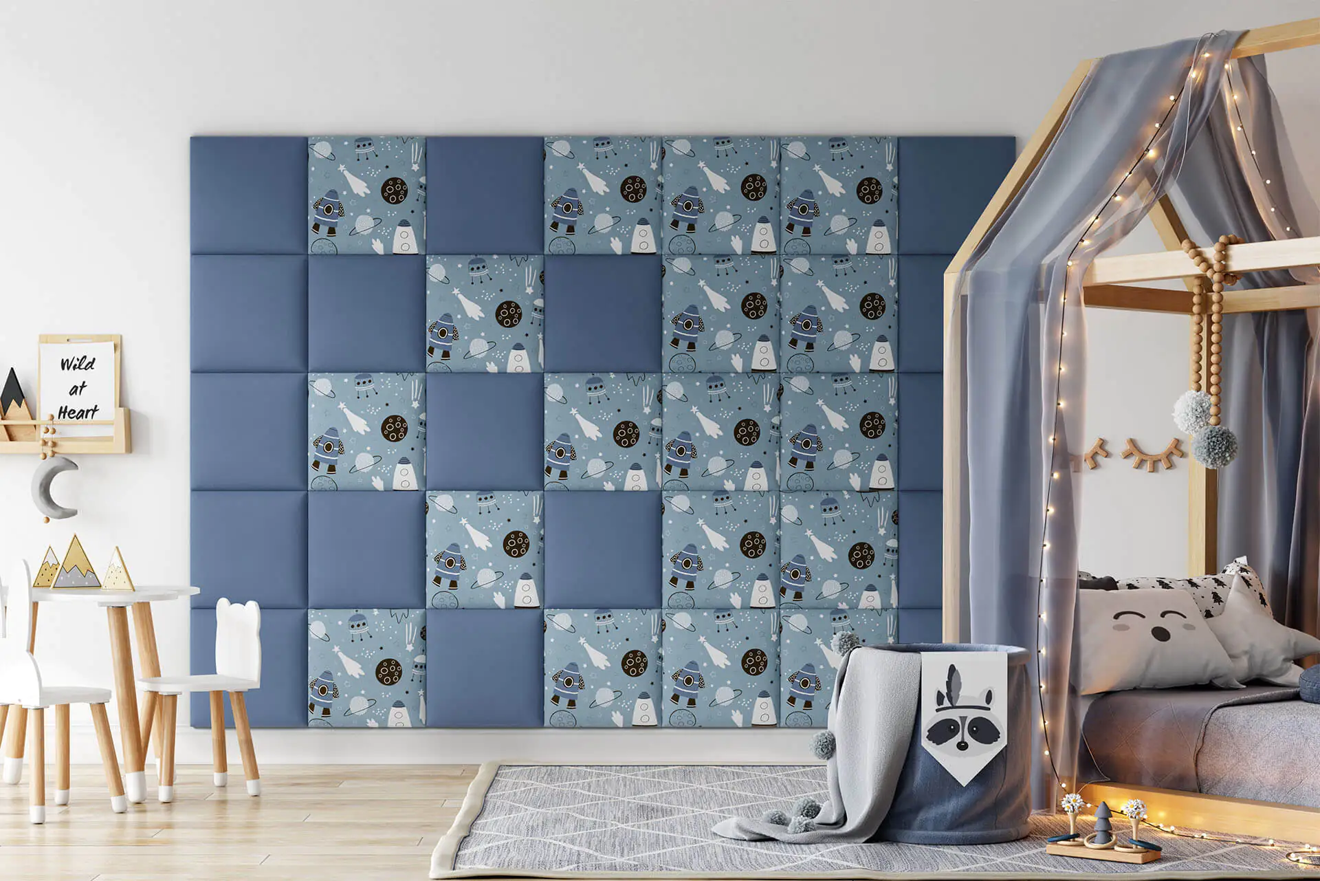 Stegu Wandpaneel Puffin Print Kids 30 x 30 cm Cosmo