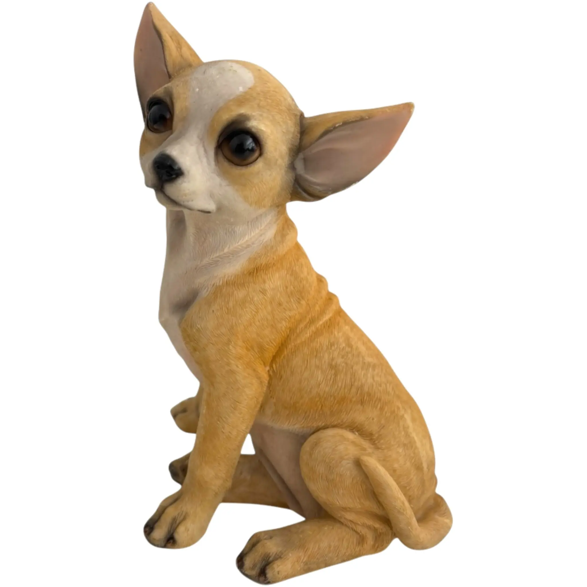 Dekofigur Chihuahua sitzend 20 x 10 cm braun