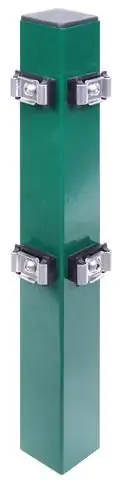 Alberts Eckpfosten inkl. Klemmlasche 150 cm 60 x 60 mm grün