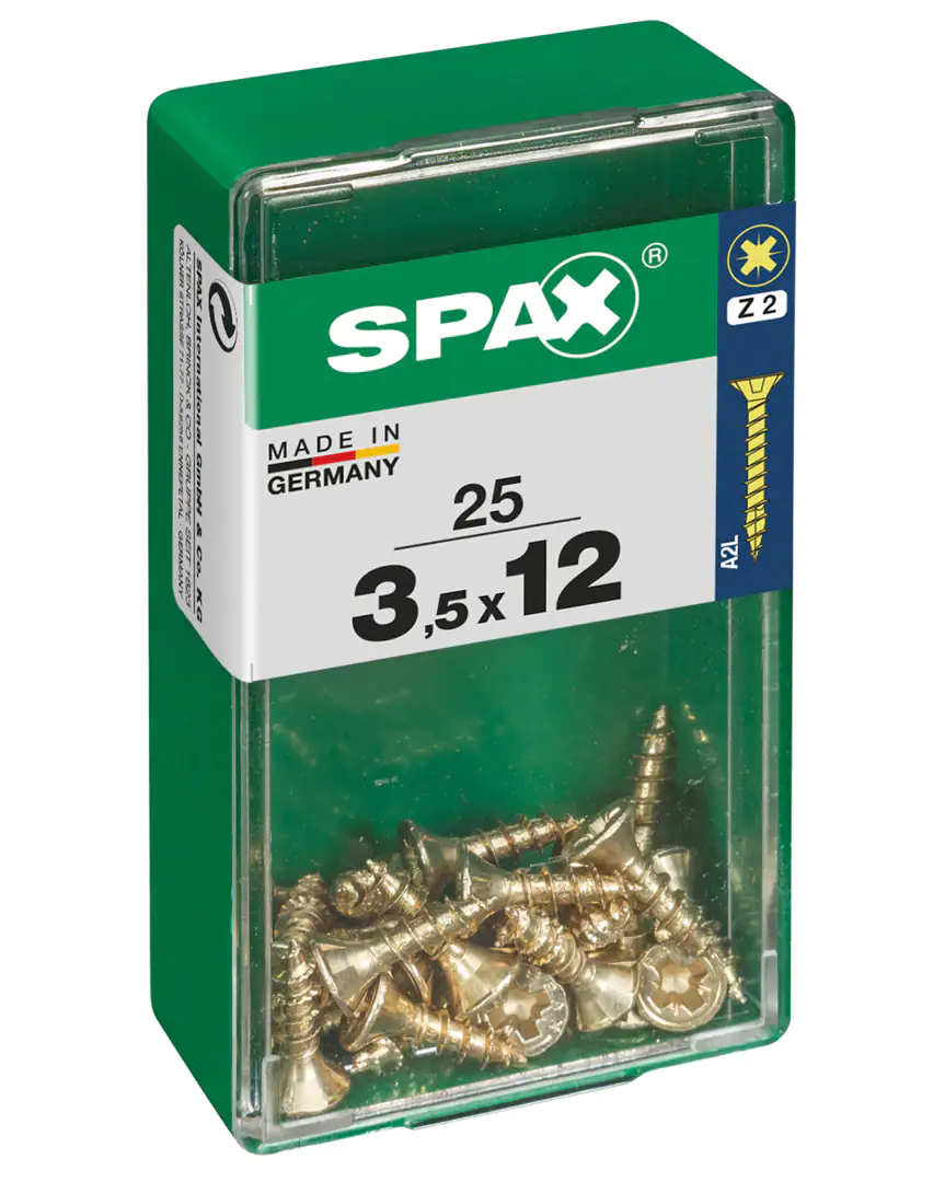 Spax Universalschrauben 3.5 x 12 mm PZ 2 - 25 Stk.