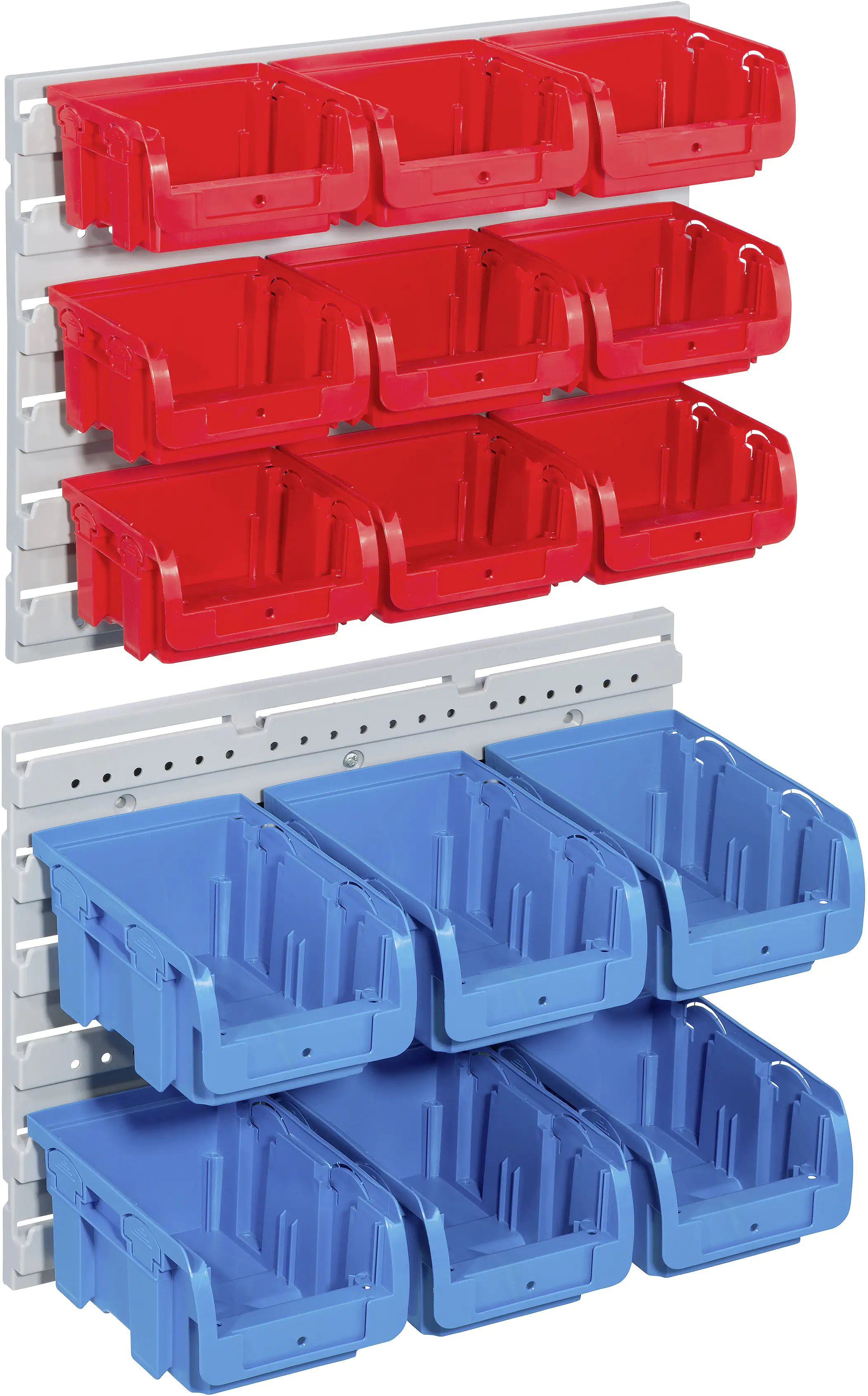 4005187571202_1015066 Allit Sichtboxen-Set ProfiPlus Set 38,5 x 13 x 34 cm / rot - blau
