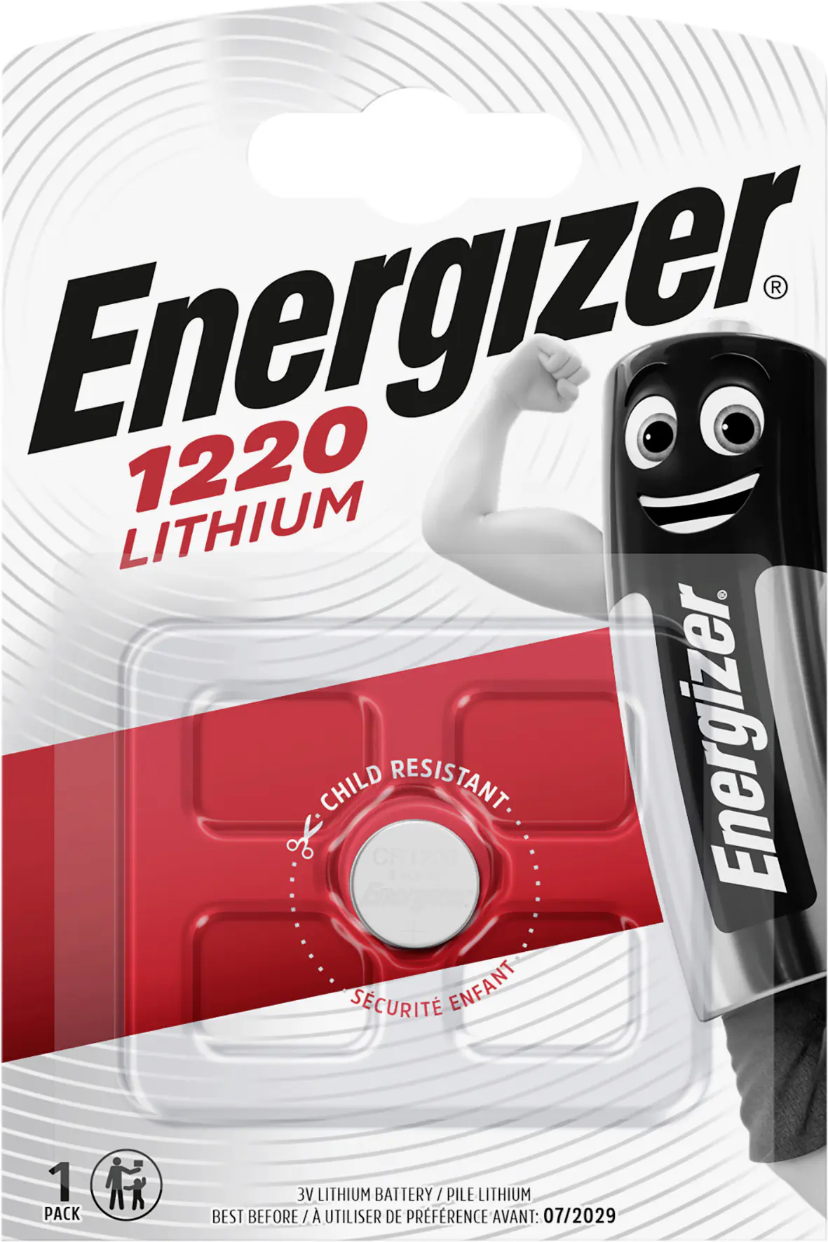 Energizer Knopfzelle CR 1220 Lithium, 3 V