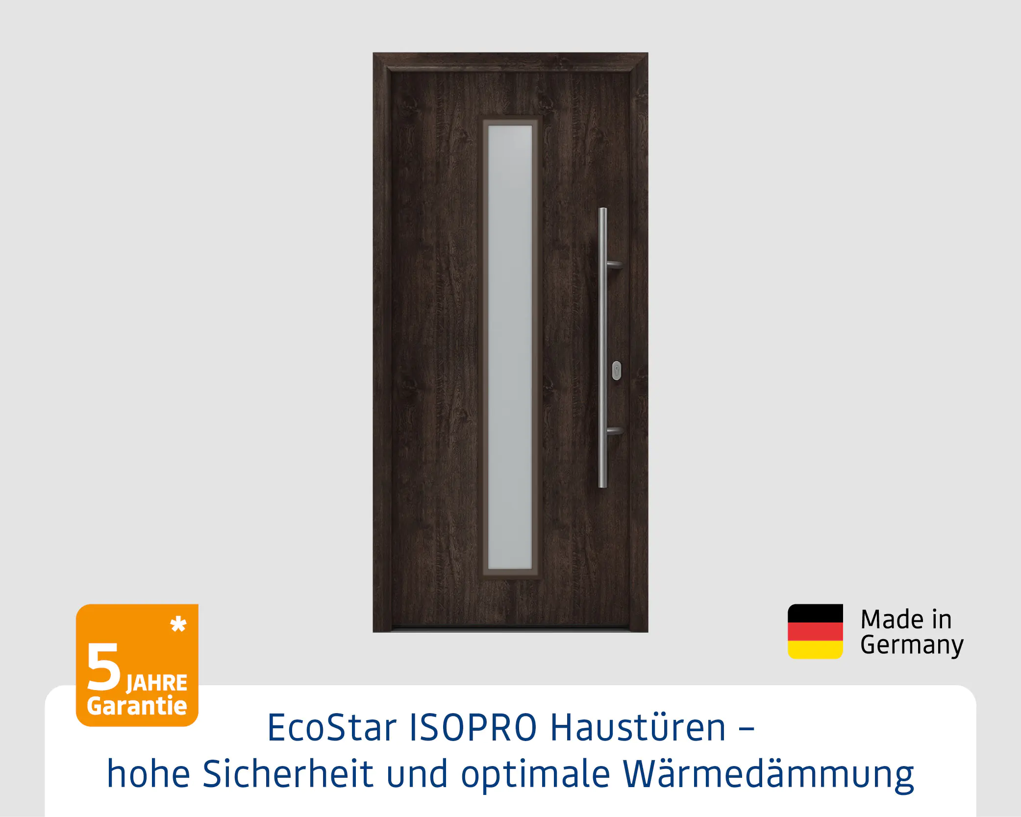 EcoStar Haustür ISOPRO IP 020S night oak 110 x 210 cm EcoStar Haustür ISOPRO IP 020S night oak 110 x 210 cm