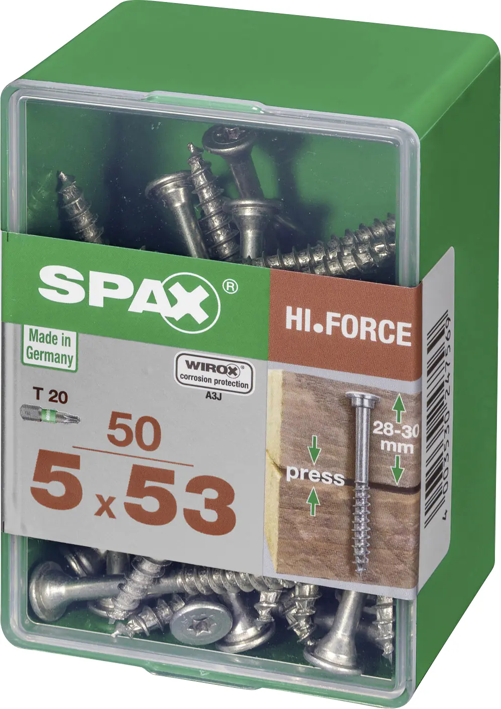 Spax Holzbauschrauben 5.0 x 53 mm TX 20 - 50 Stk.