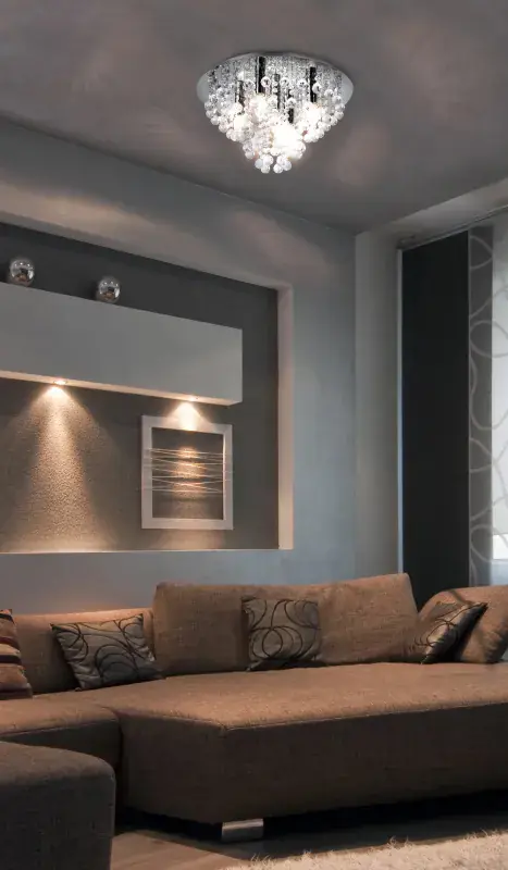 Globo Deckenleuchte London 46 x 26 cm (Ø x H) silber