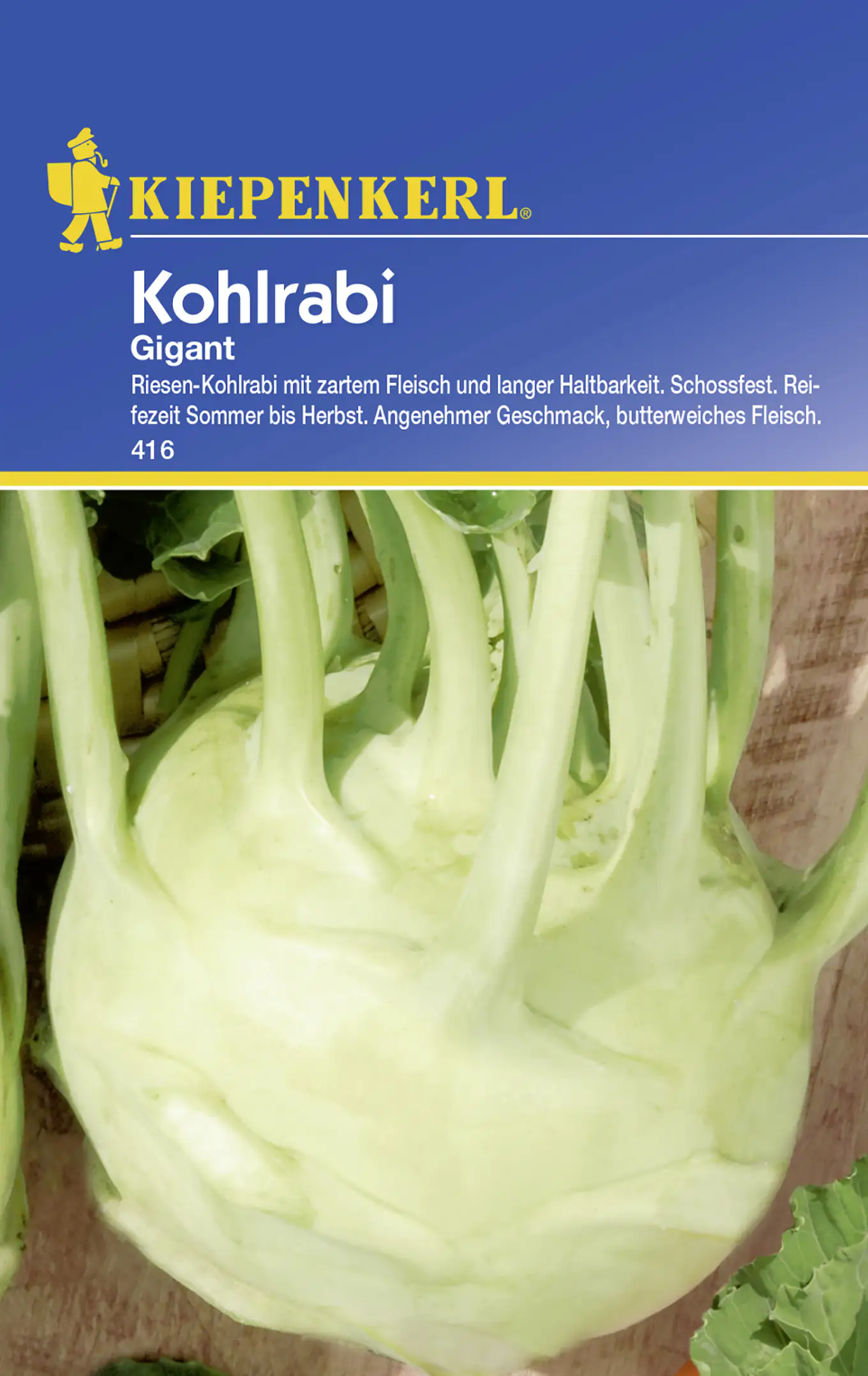 Kiepenkerl Kohlrabi Gigant Brassica oleracea var. gongylodes, Inhalt: ca. 100 Pflanzen Kiepenkerl Kohlrabi Gigant Brassica oleracea var. gongylodes, Inhalt: ca. 100 Pflanzen