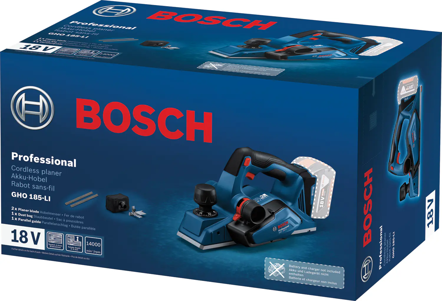 Bosch Professional Akku-Hobel GHO 18V-26