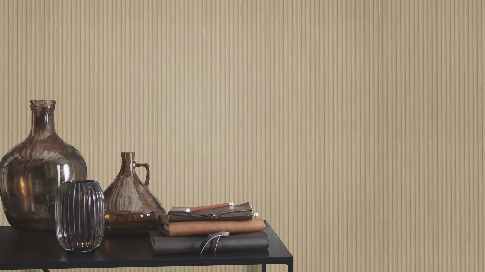 Schöner Wohnen Vliestapete Akustikpaneele hellbraun 10,05 x 0,53 m