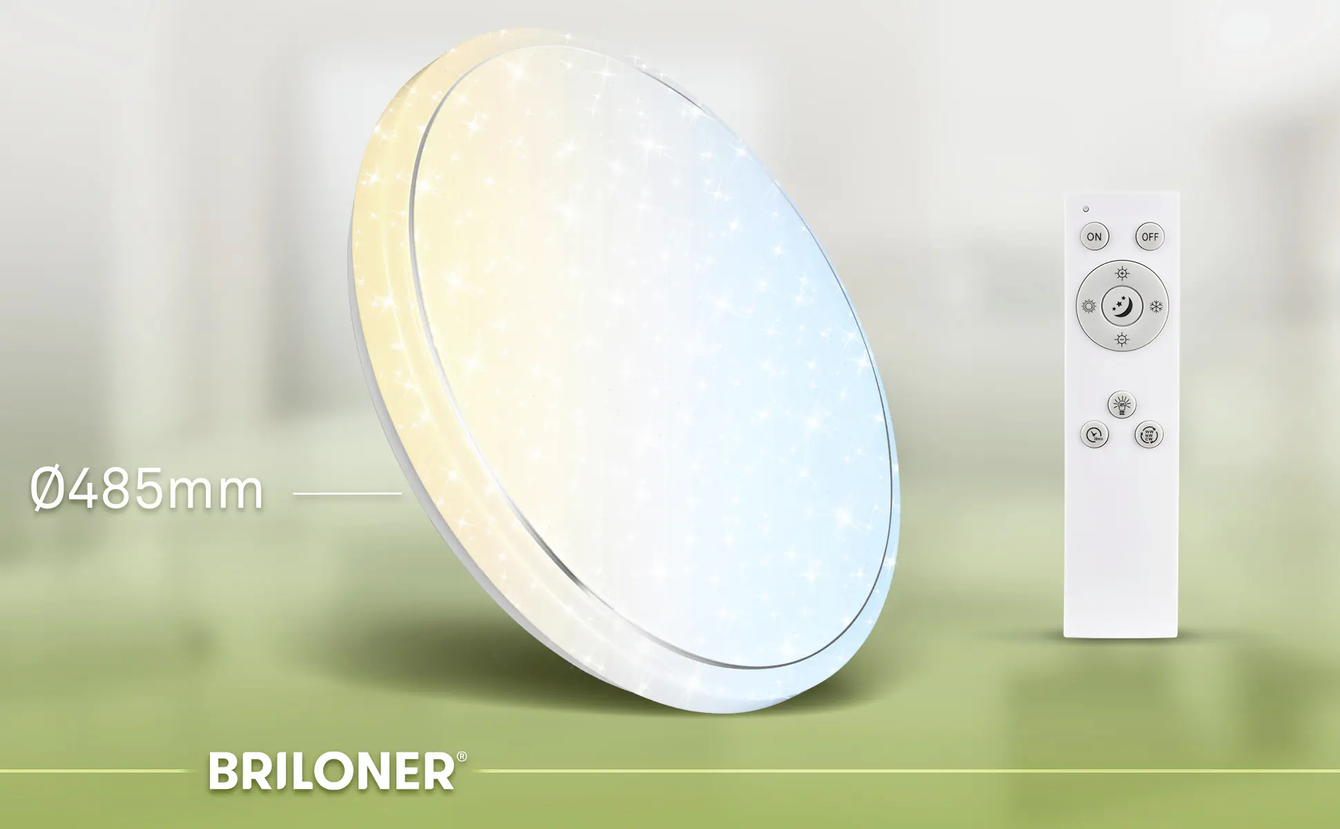 Briloner LED-Deckenleuchte Star Ø 48,5 cm weiß matt warmweiß-kaltweiß