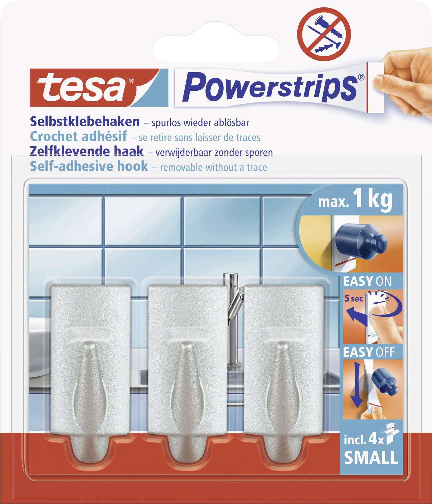 tesa Haken Powerstrip Small chrom