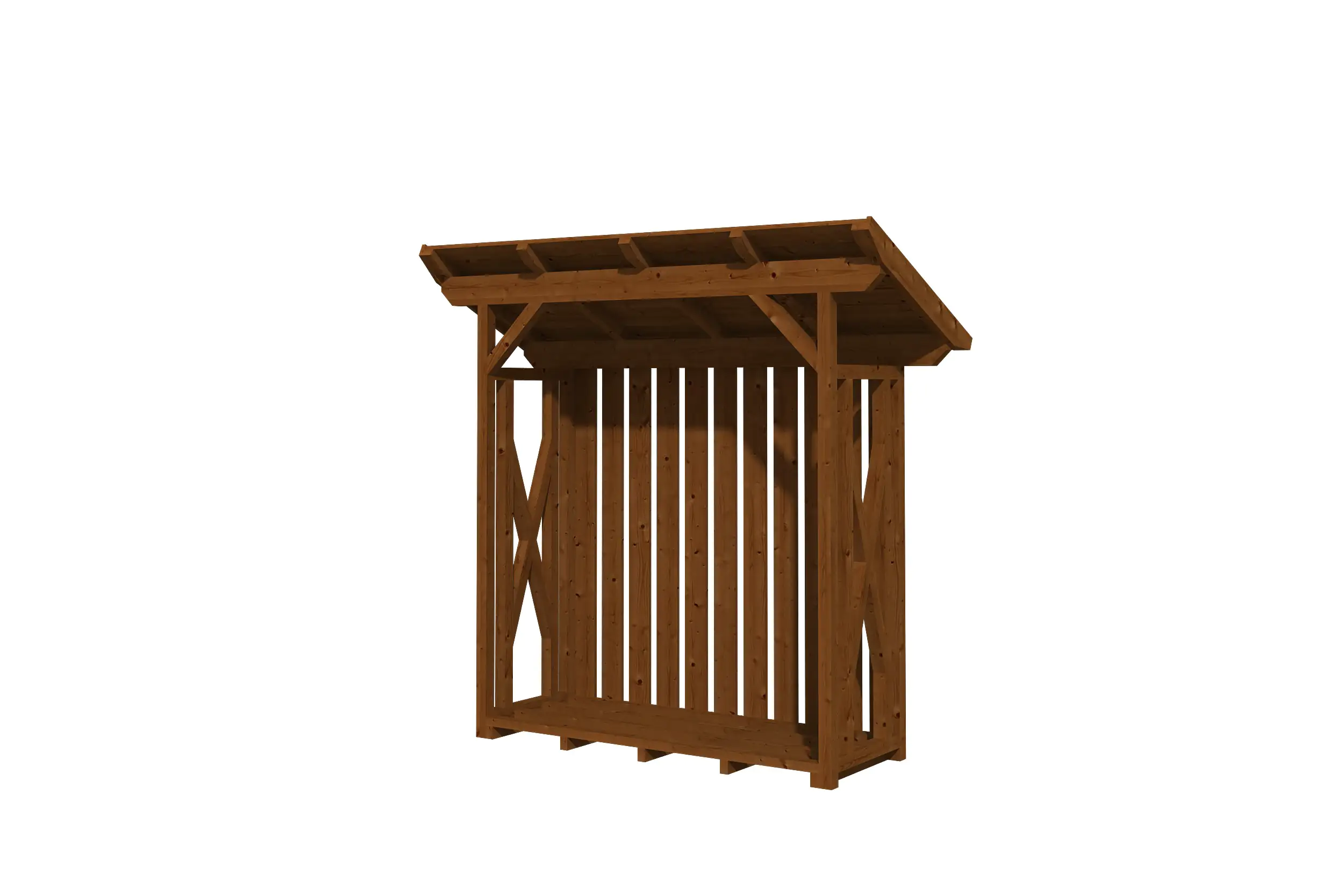 SKAN HOLZ Holzunterstand Lars 1 240 x 102 cm , lasiert in Nussbaum