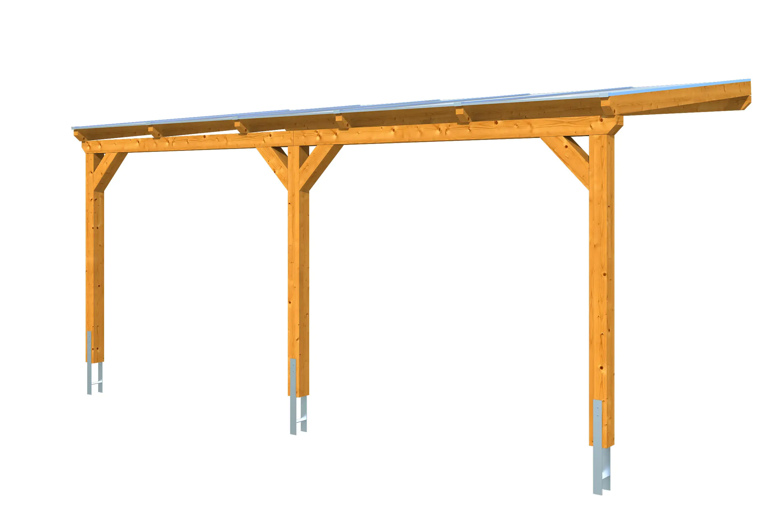 SKAN HOLZ Carport Vogtland 300 x 541 cm, lasiert in Eiche hell