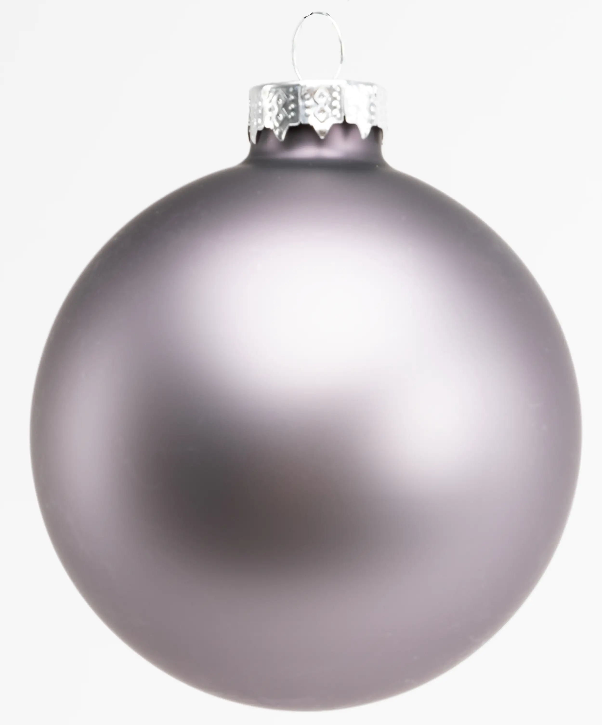 4333692538862_02 TrendLine Weihnachtskugeln aus Glas Ø 80 mm warmgrau - 6 Stück