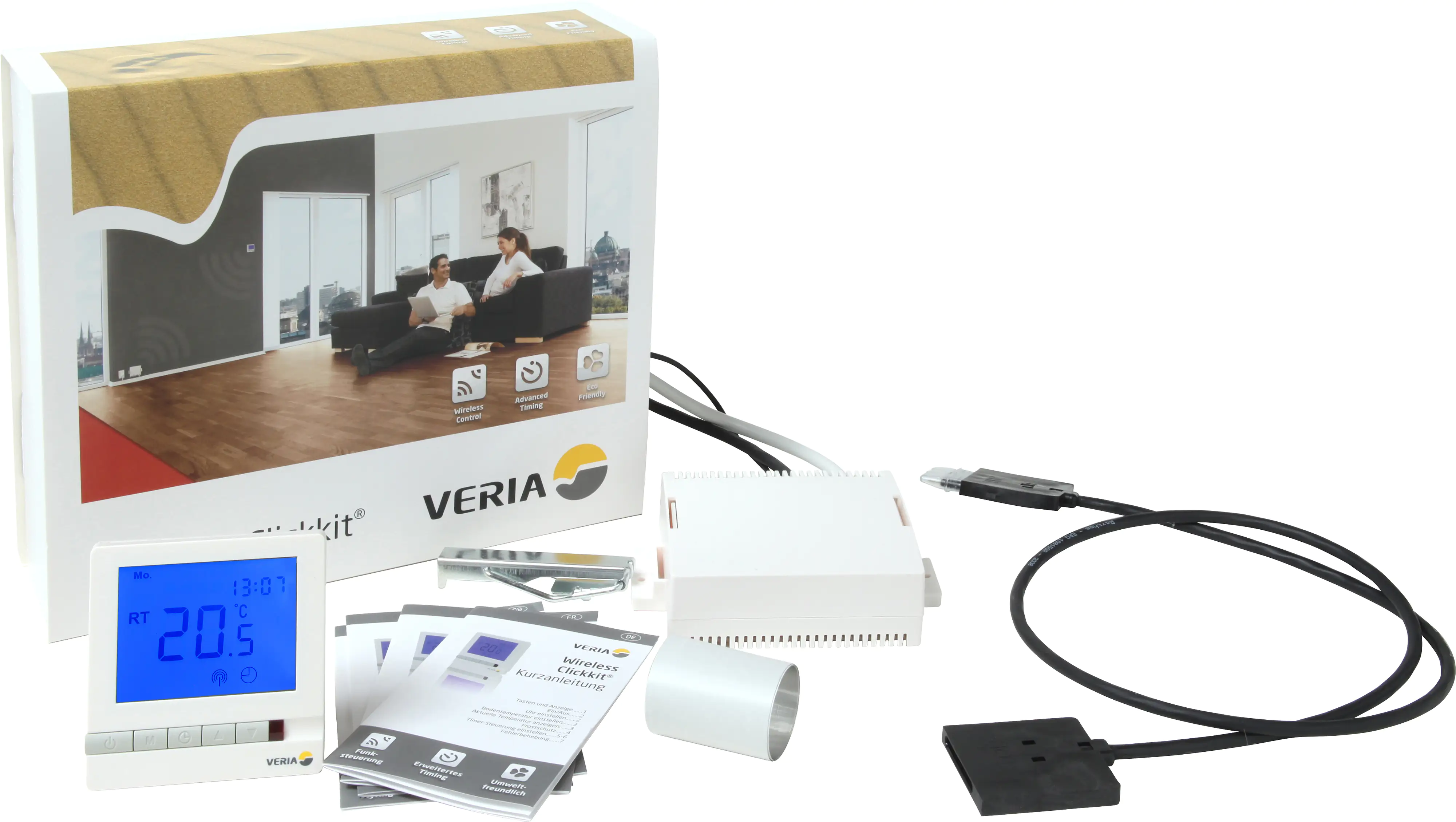 Veria funkgesteuertes Thermostat Clickkit 100 Control für Fußbodenheizung Veria funkgesteuertes Thermostat Clickkit 100 Control für Fußbodenheizung