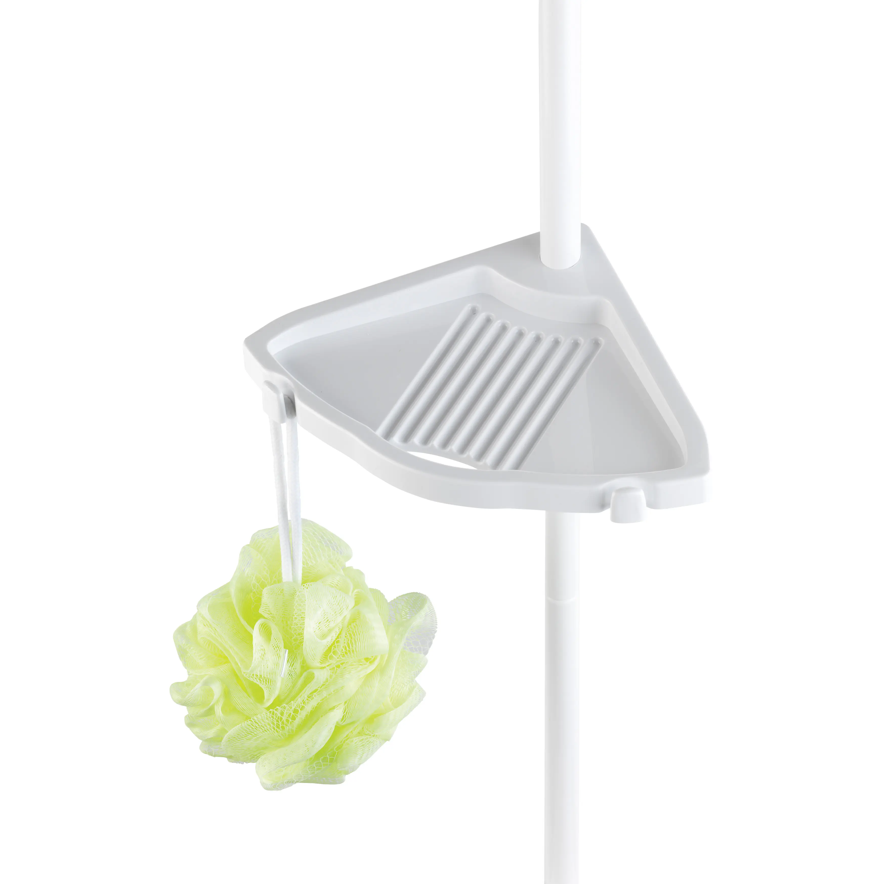 Wenko Teleskop-Duschecke Easy Aluminium, weiß, 4 Ablagen