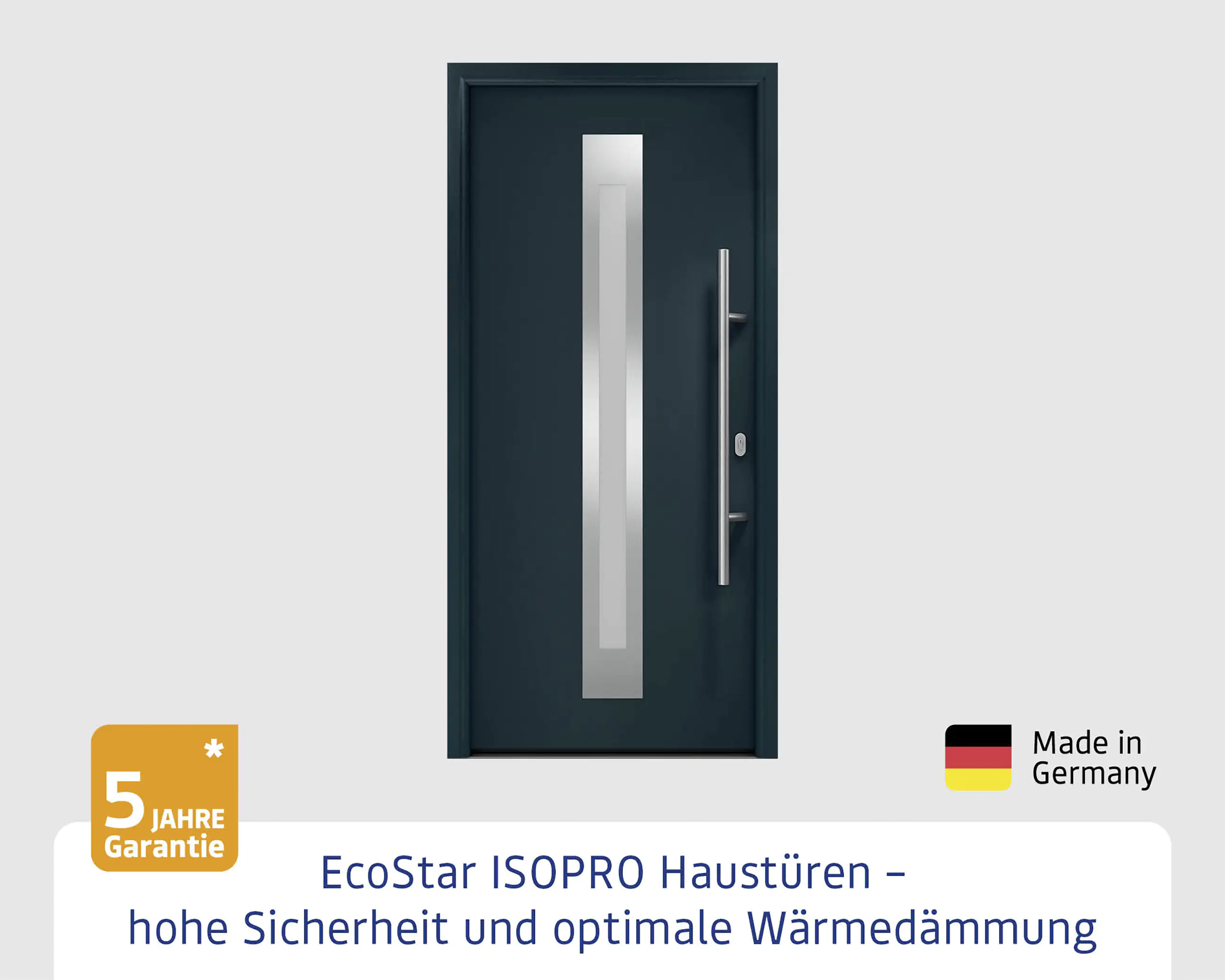 EcoStar Haustür ISOPRO IP 770S anthrazitgrau 110 x 210 cm EcoStar Haustür ISOPRO IP 770S anthrazitgrau 110 x 210 cm