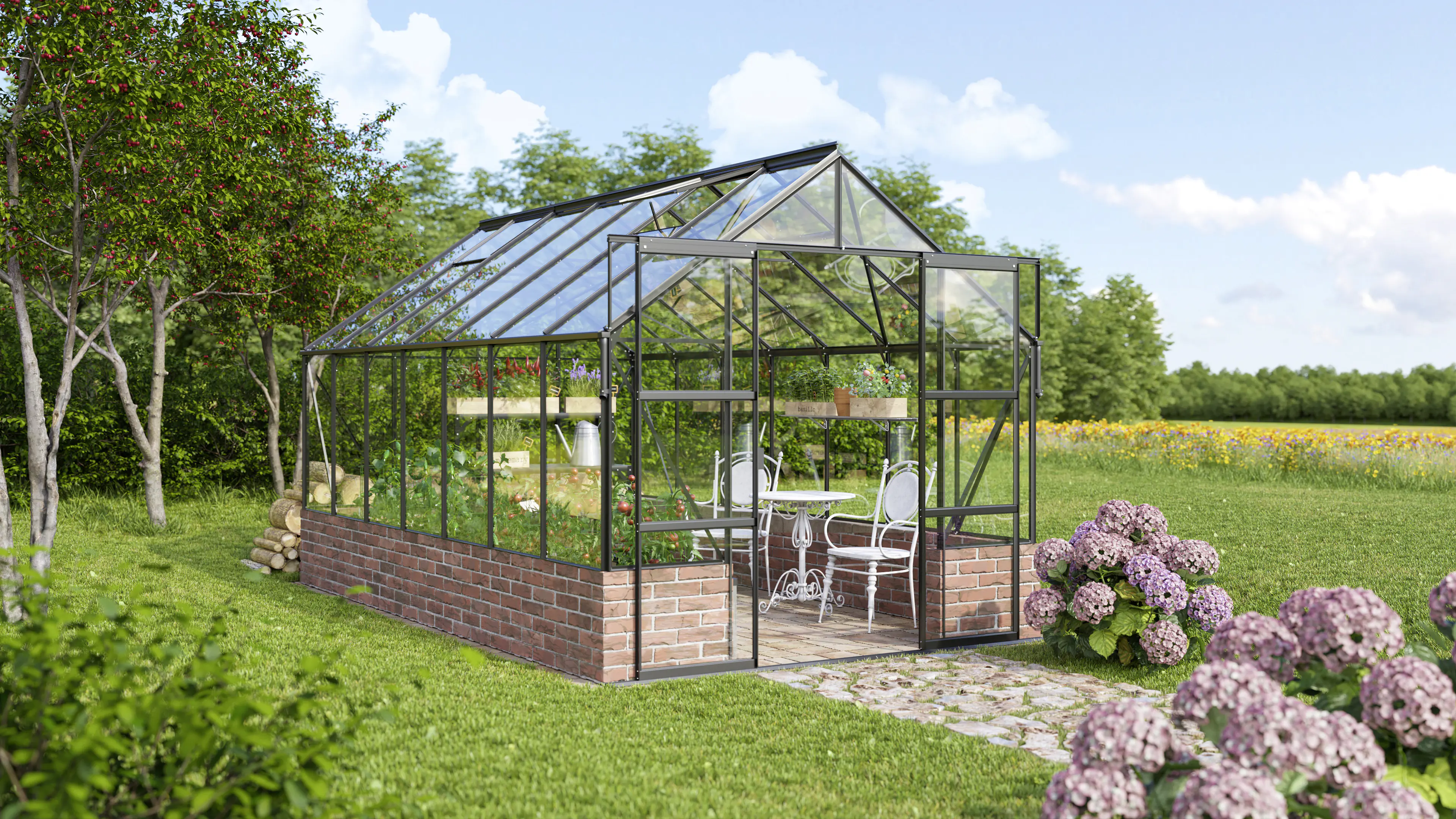 Vitavia Gewächshaus Cassandra 11500 256 x 450 cm 3 mm Sicherheitsglas