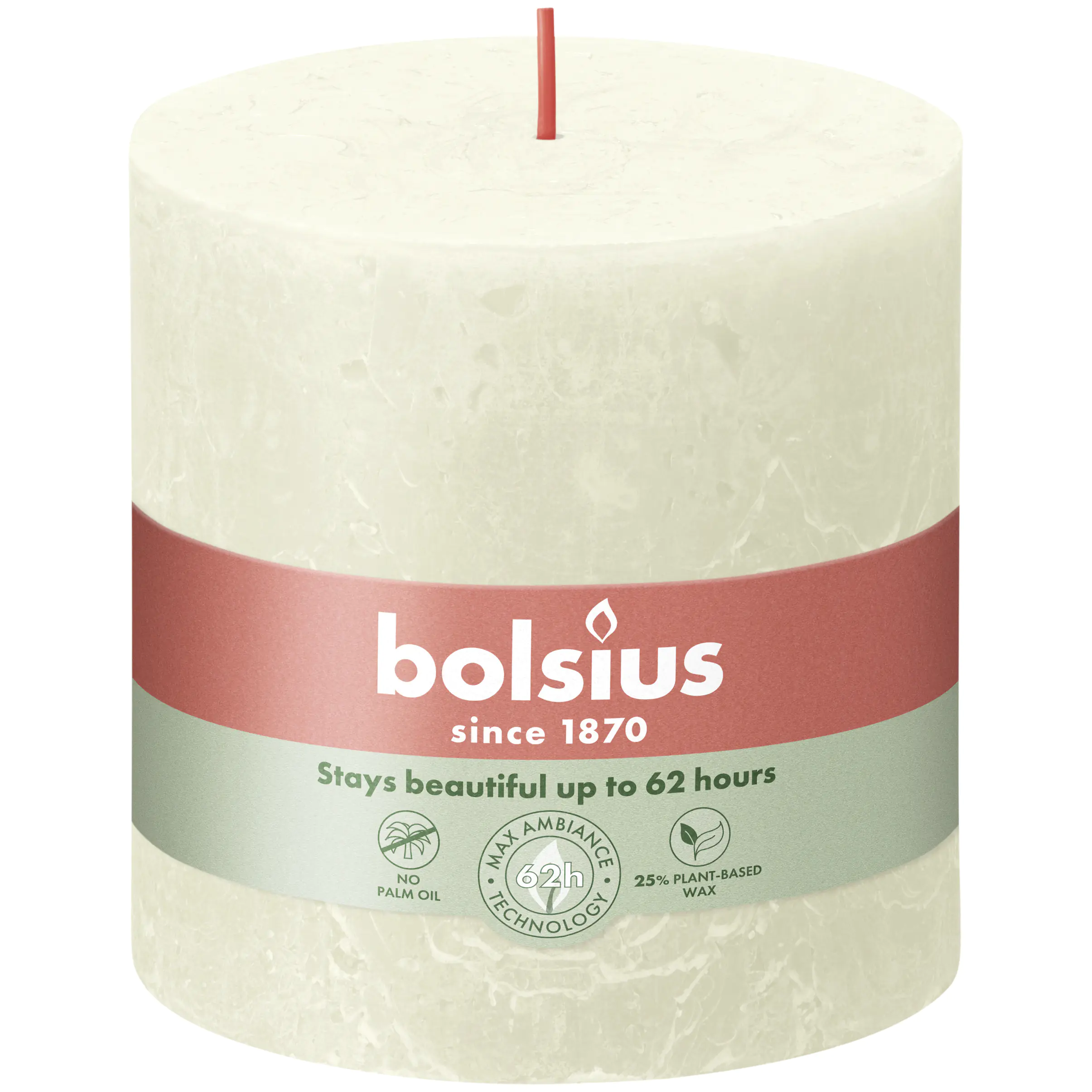 Bolsius Rustik Stumpenkerze weiche perle, Höhe: 10 cm, Ø 10 cm Bolsius Rustik Stumpenkerze weiche perle, Höhe: 10 cm, Ø 10 cm