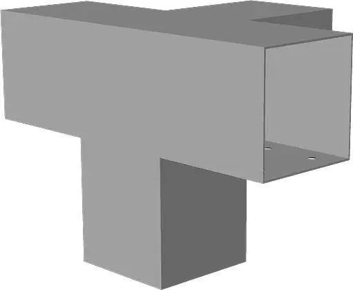 Pfostenbeschlag 305 x 200 x 200 mm
