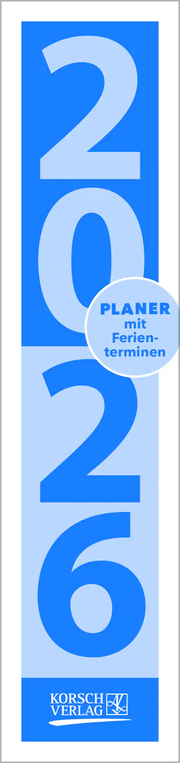 Korsch Kalender Streifenplaner Compact 2026 blau