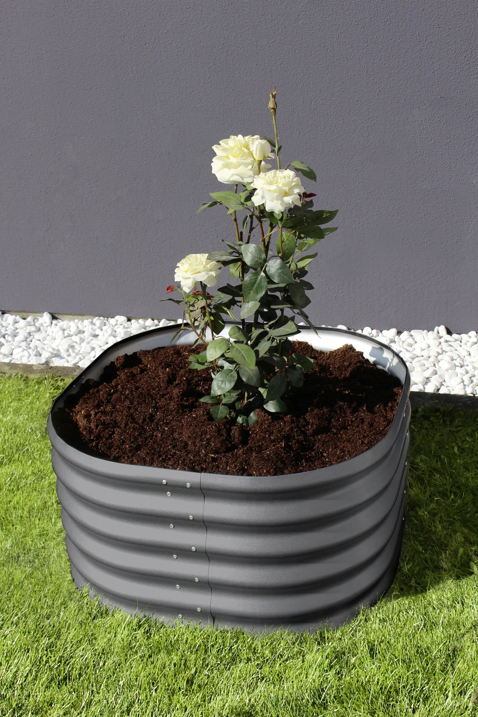 Vitavia Hochbeet Terra Rund 82 x 82 x 40 cm granit Vitavia Hochbeet Terra Rund 82 x 82 x 40 cm granit