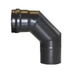 FireFix Pelletofenrohrbogen 90°, Ø 80 mm, schwarz