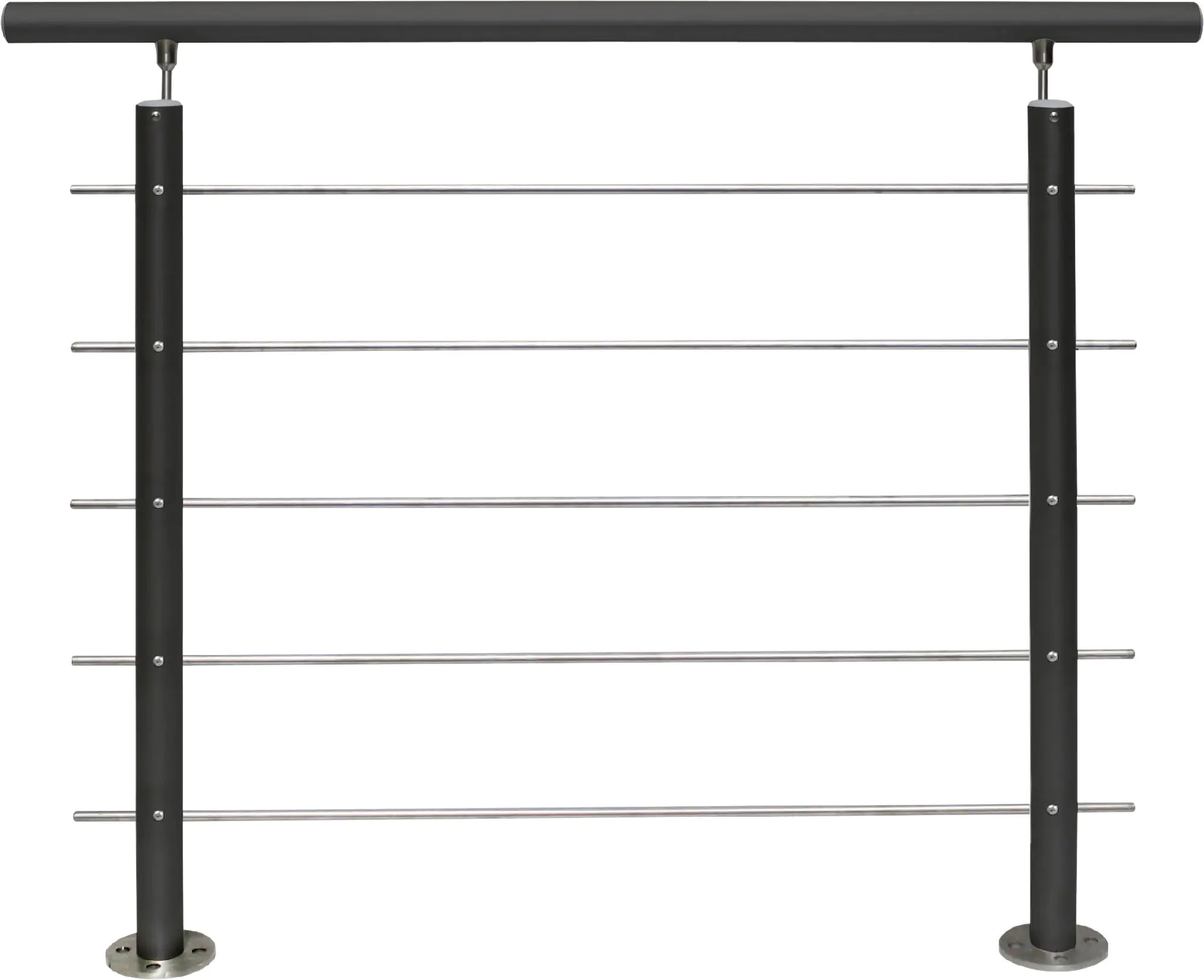 Treba Geländer-Set Aluminium AB10 anthrazit Bodenmontage Treba Geländer-Set Aluminium AB10 anthrazit Bodenmontage
