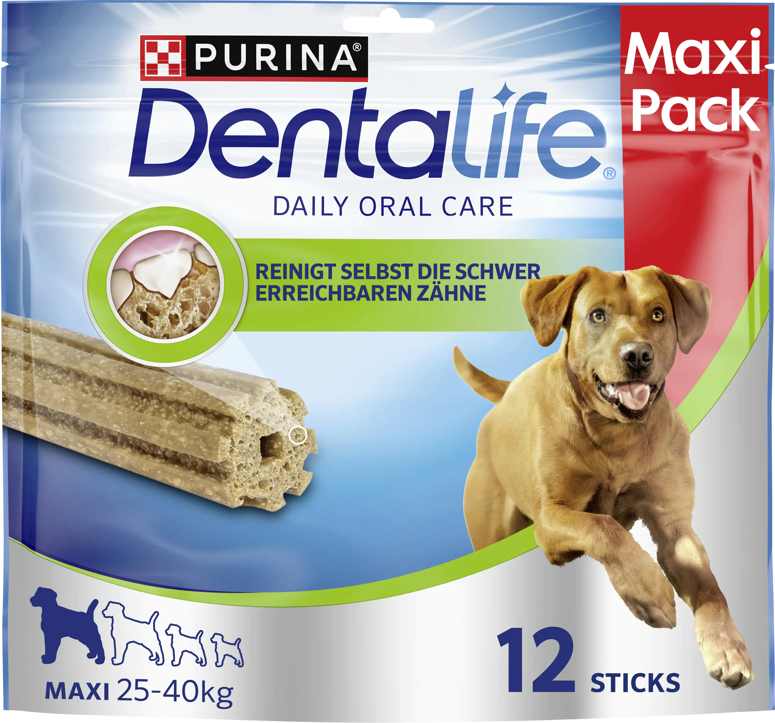 Purina DentaLife Maxi Snacks für große Hunde 12 Sticks 345g Maxipack