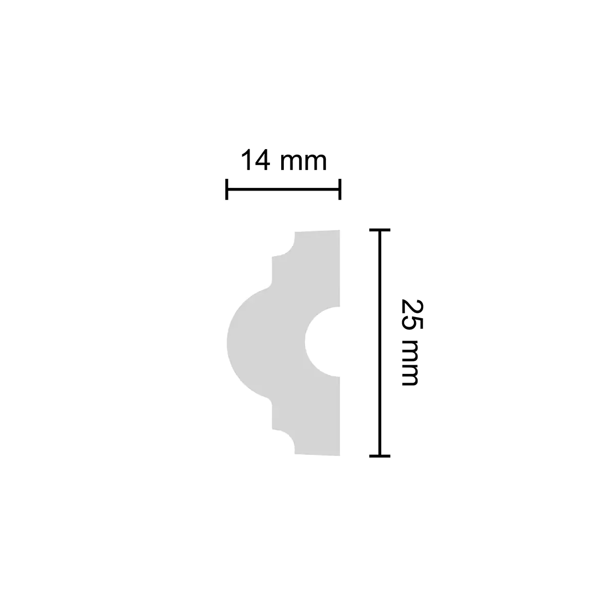 Decosa Zierprofil Rebecca,1 x 1,5 m, selbstklebend