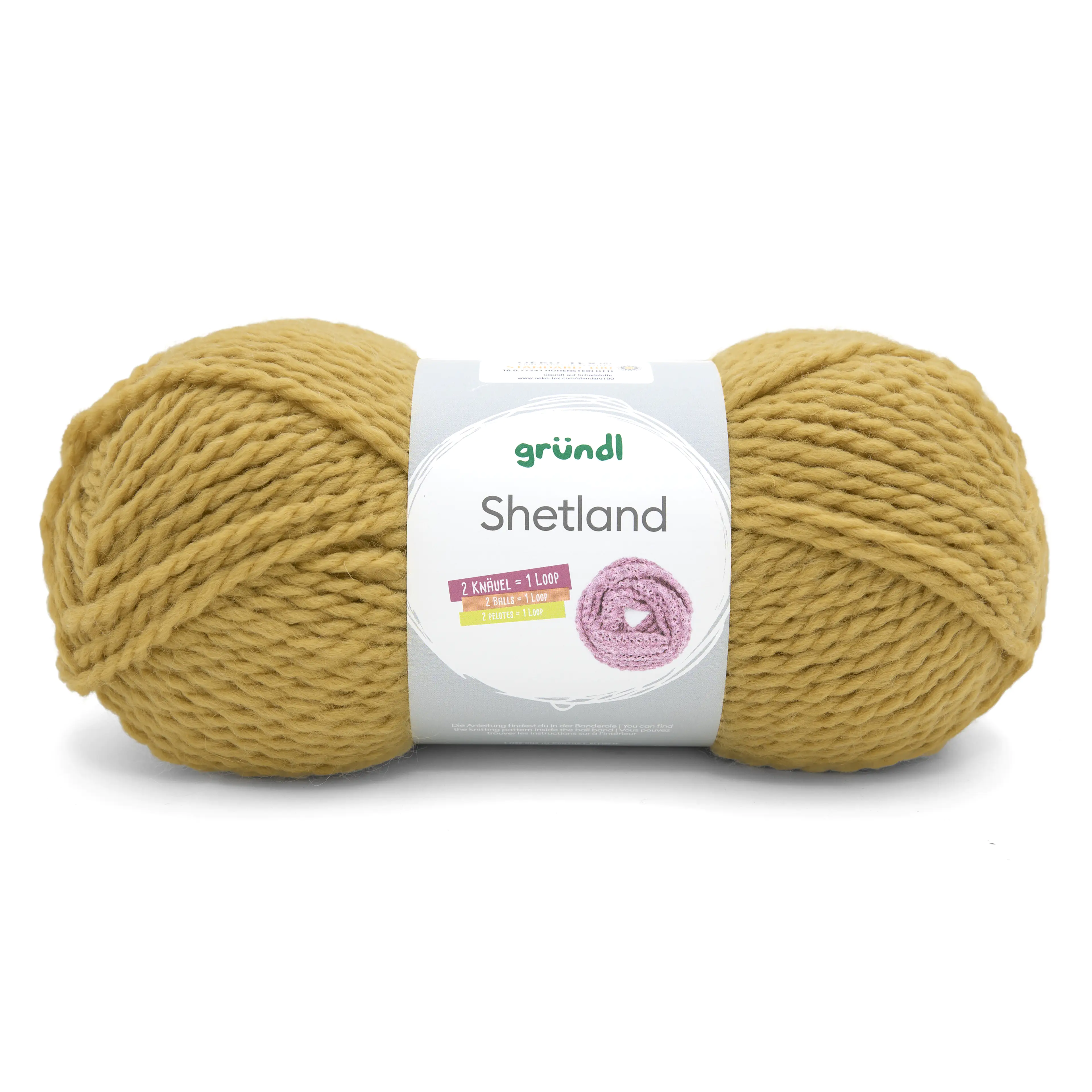 Gründl Wolle Shetland,100 g, curry