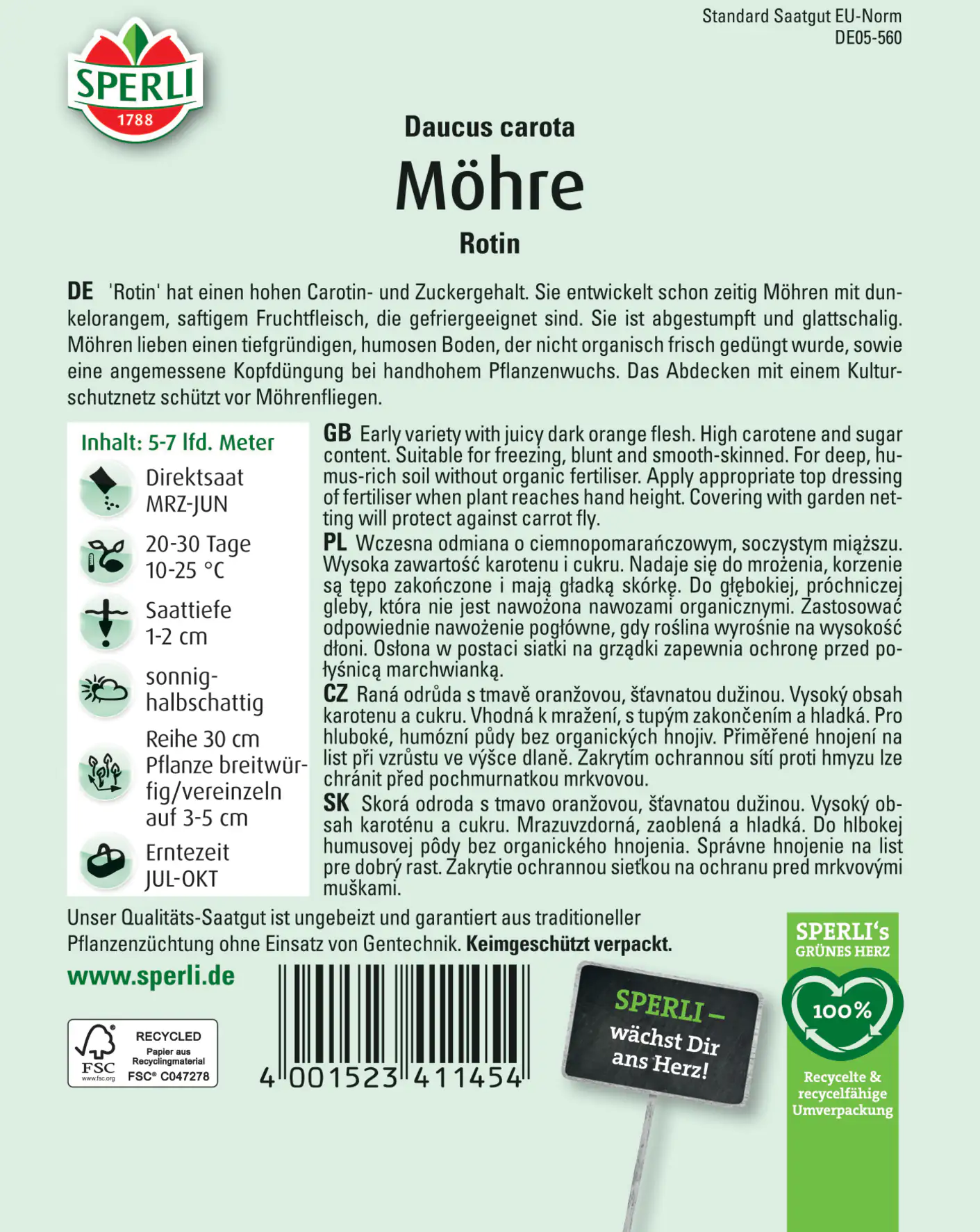 Sperli Möhre Rotin Sperli Möhre Rotin