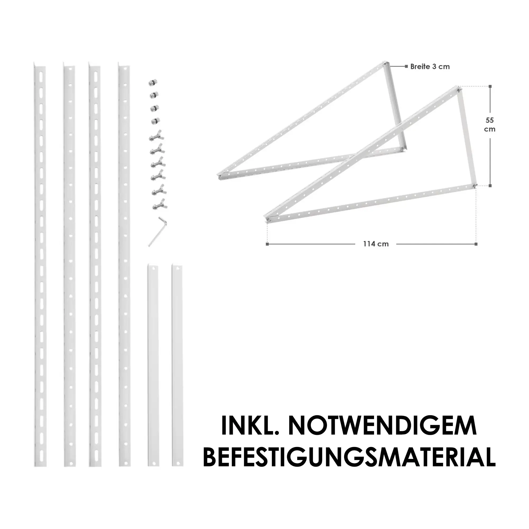 Vale Aufständerung für 2 Solarmodule bis zur Breite 114,8 cm (2 Panele)