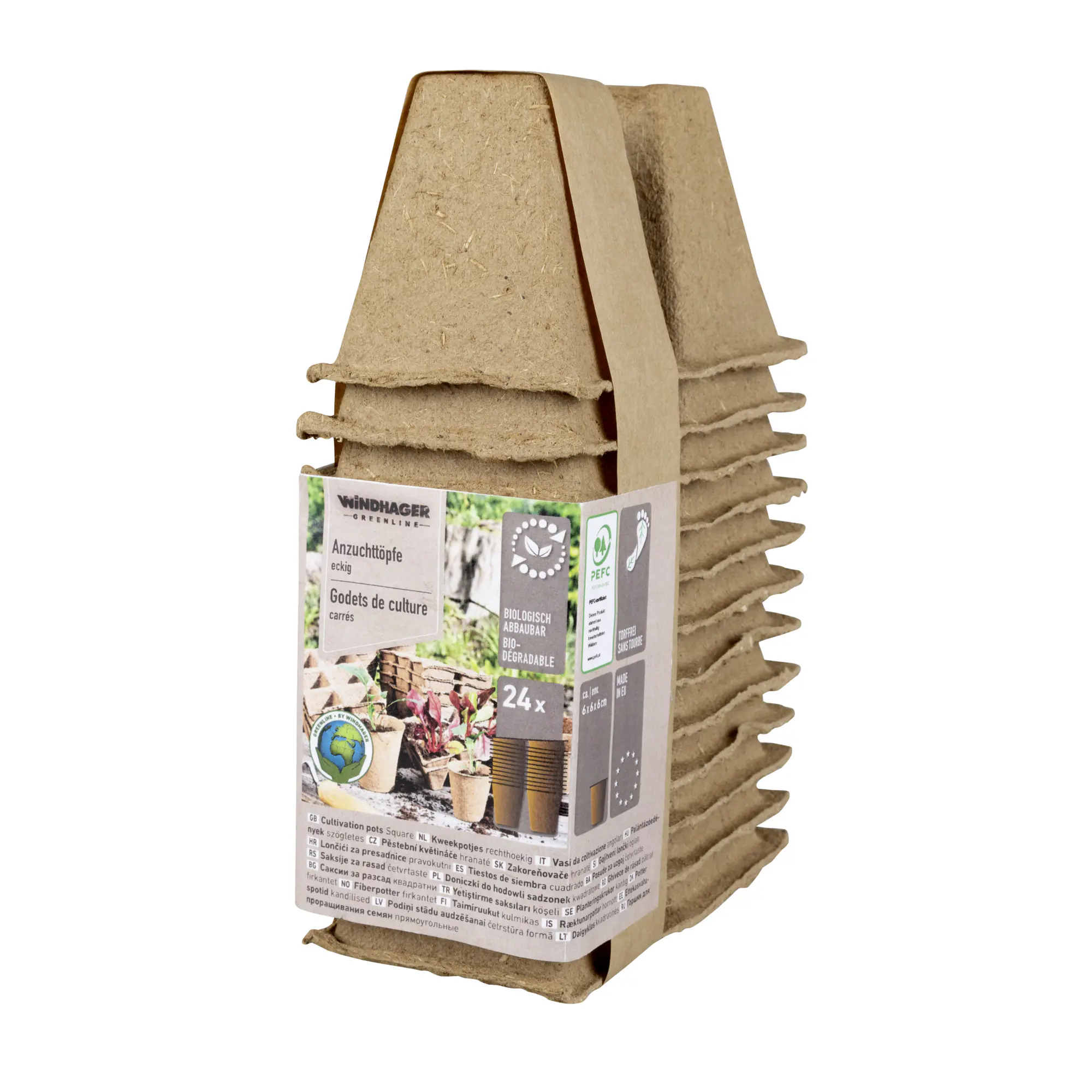 Windhager Anzuchttöpfe 12 x 6 cm, 24 Stück