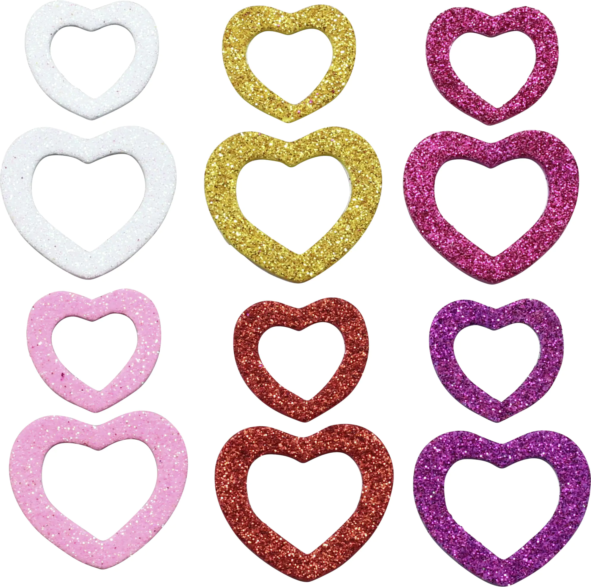 Glorex Moosgummi Sticker Herzen selbstklebend , 72 Stück